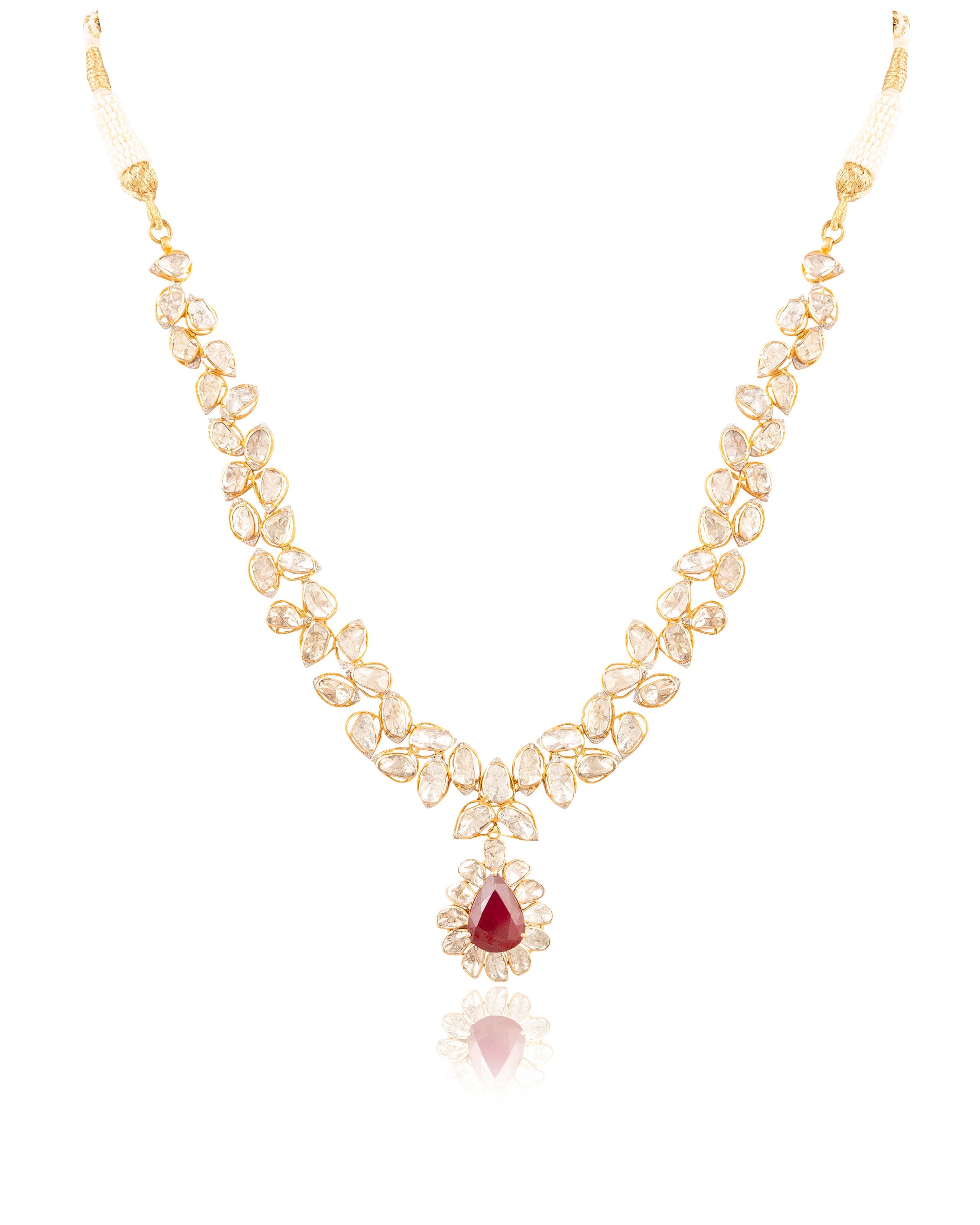 Mahera Polki And Diamond Necklace