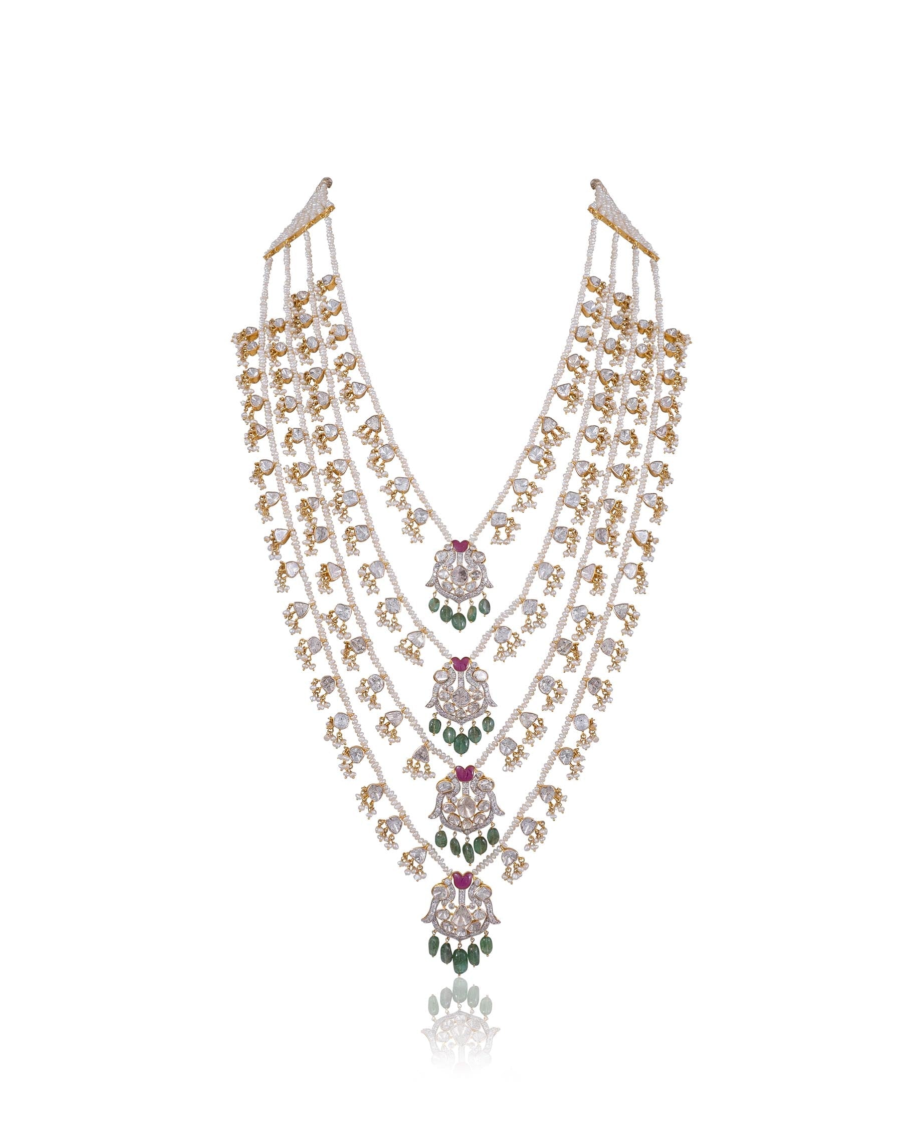 Rose Polki Long Necklace