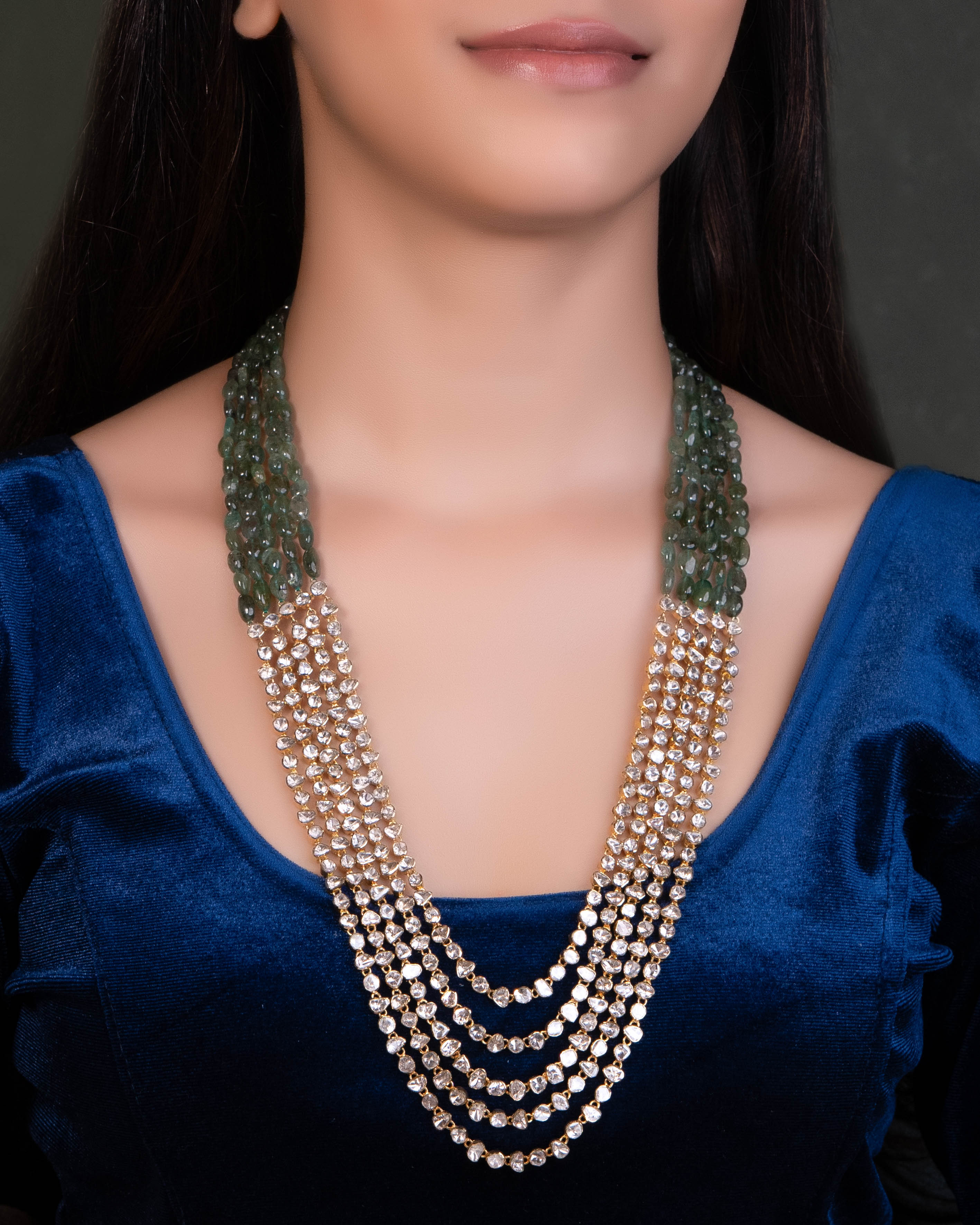 Rima Polki Long Necklace