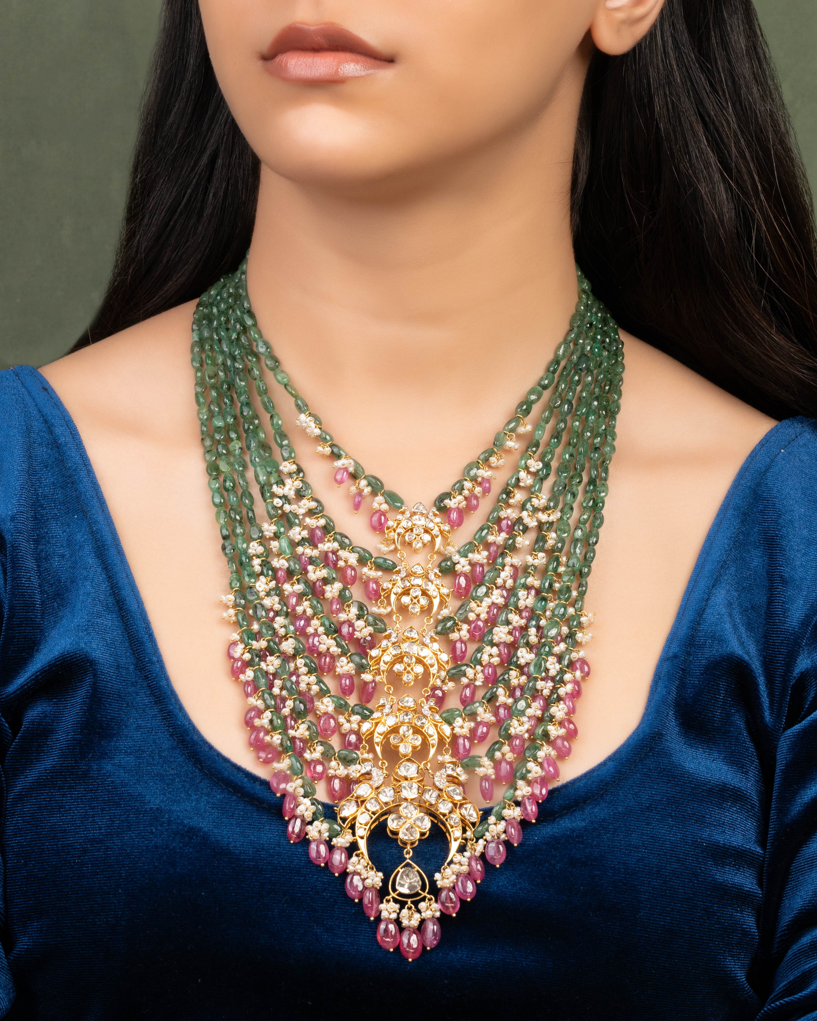 Latika Polki And Diamond Bead Pendant