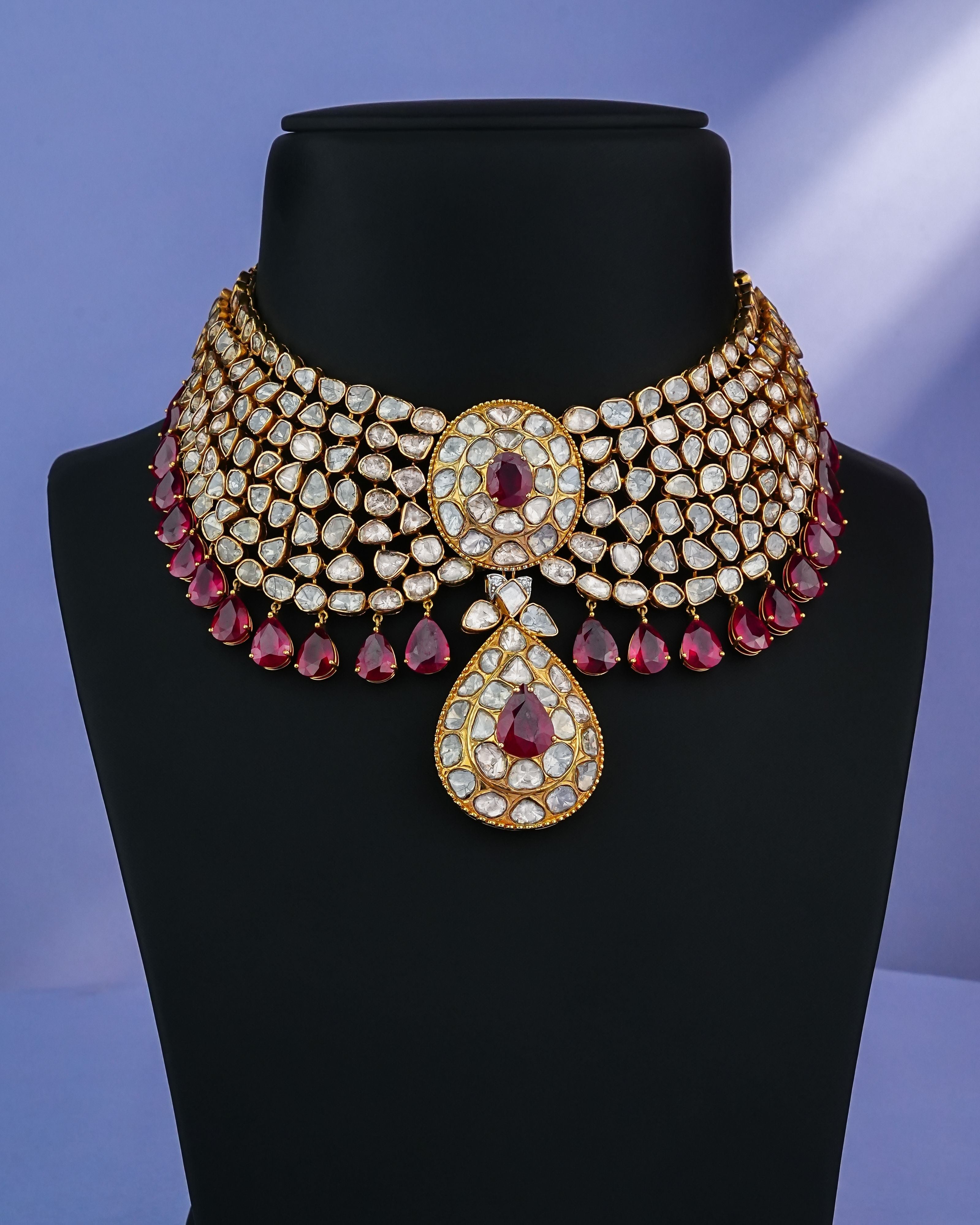 Zeenat Aman - Adya Polki And Diamond Necklace - NO ORDERS