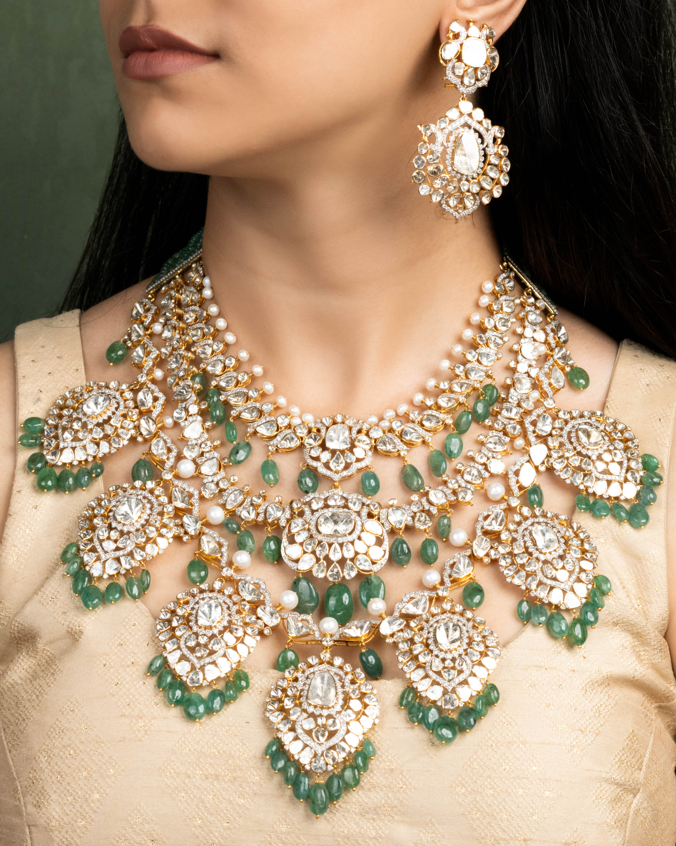 Samiya Polki And Diamond Necklace
