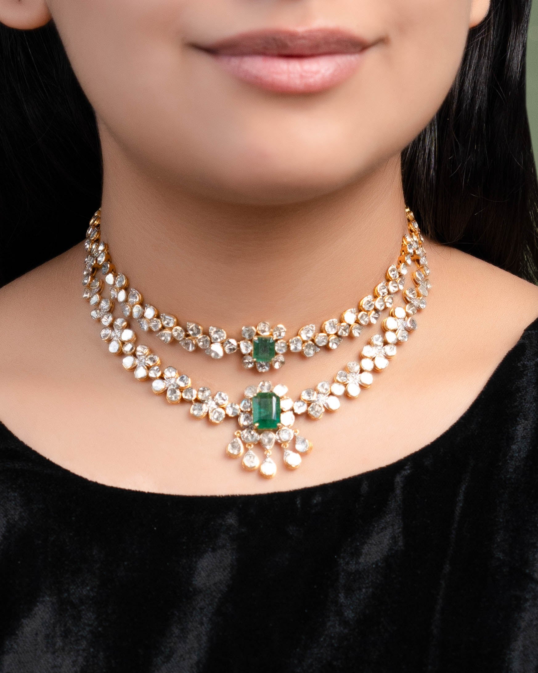 Valeria Polki And Diamond Necklace