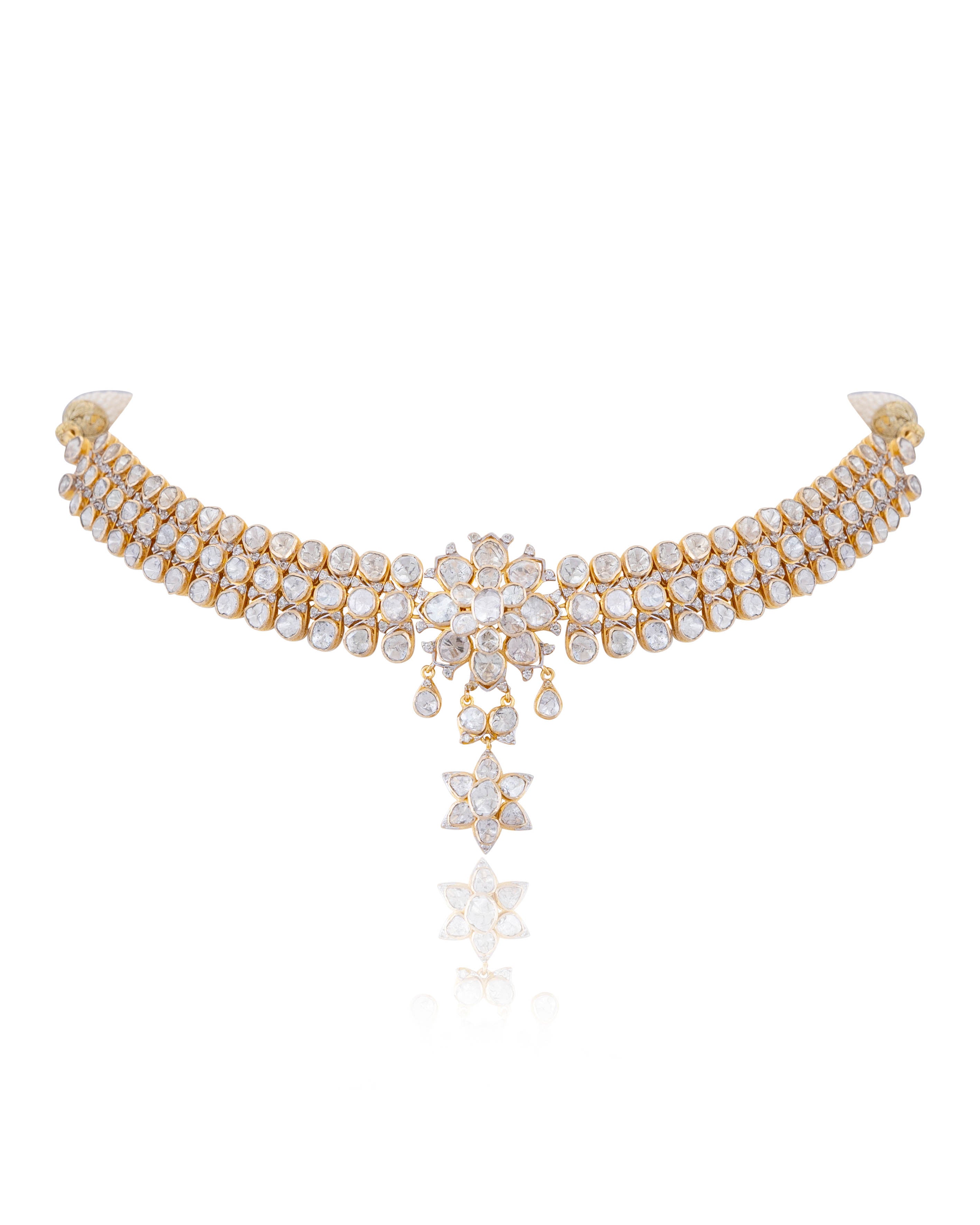 Zufia Polki And Diamond Choker