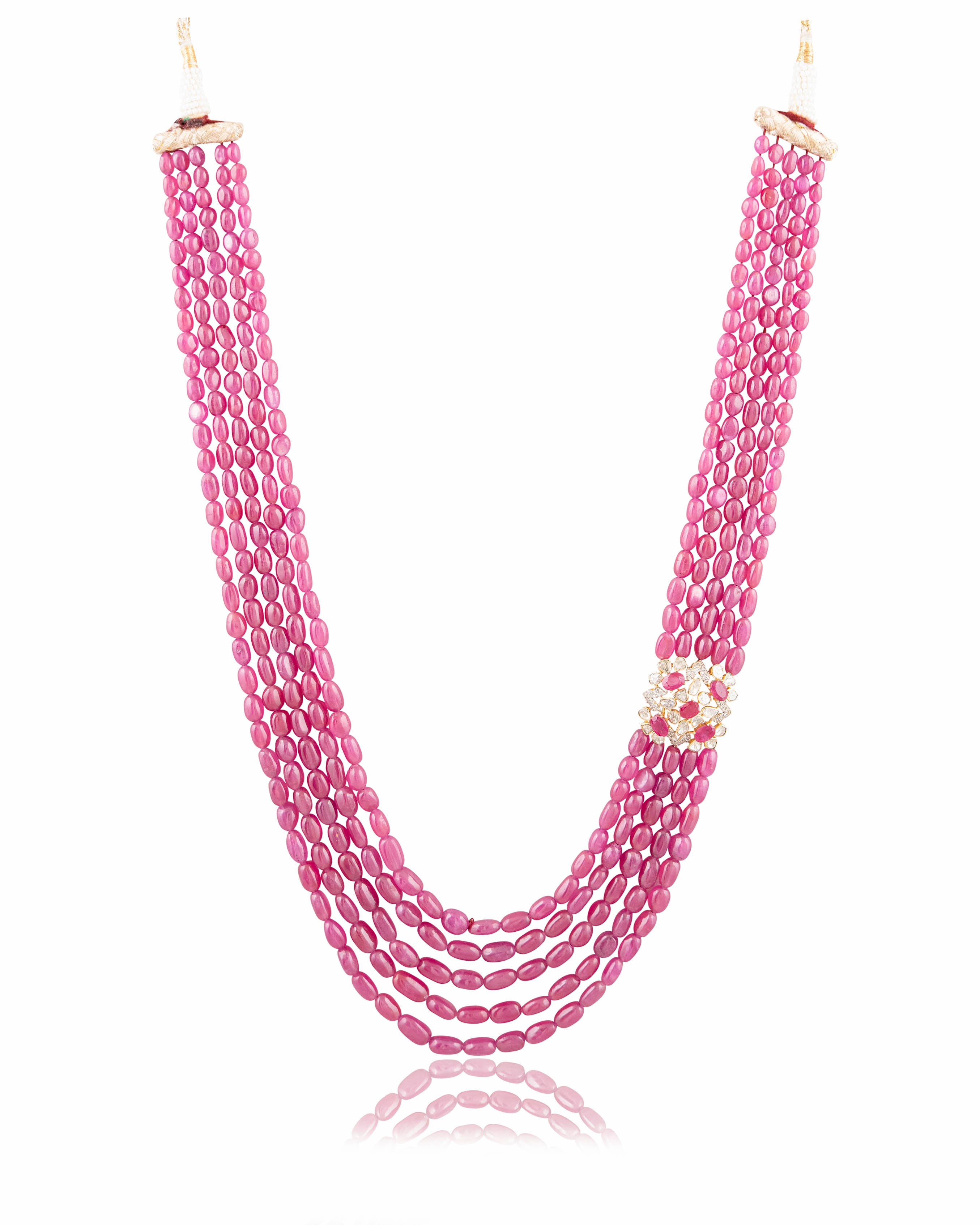 Naila Polki And Diamond Bead Pendant