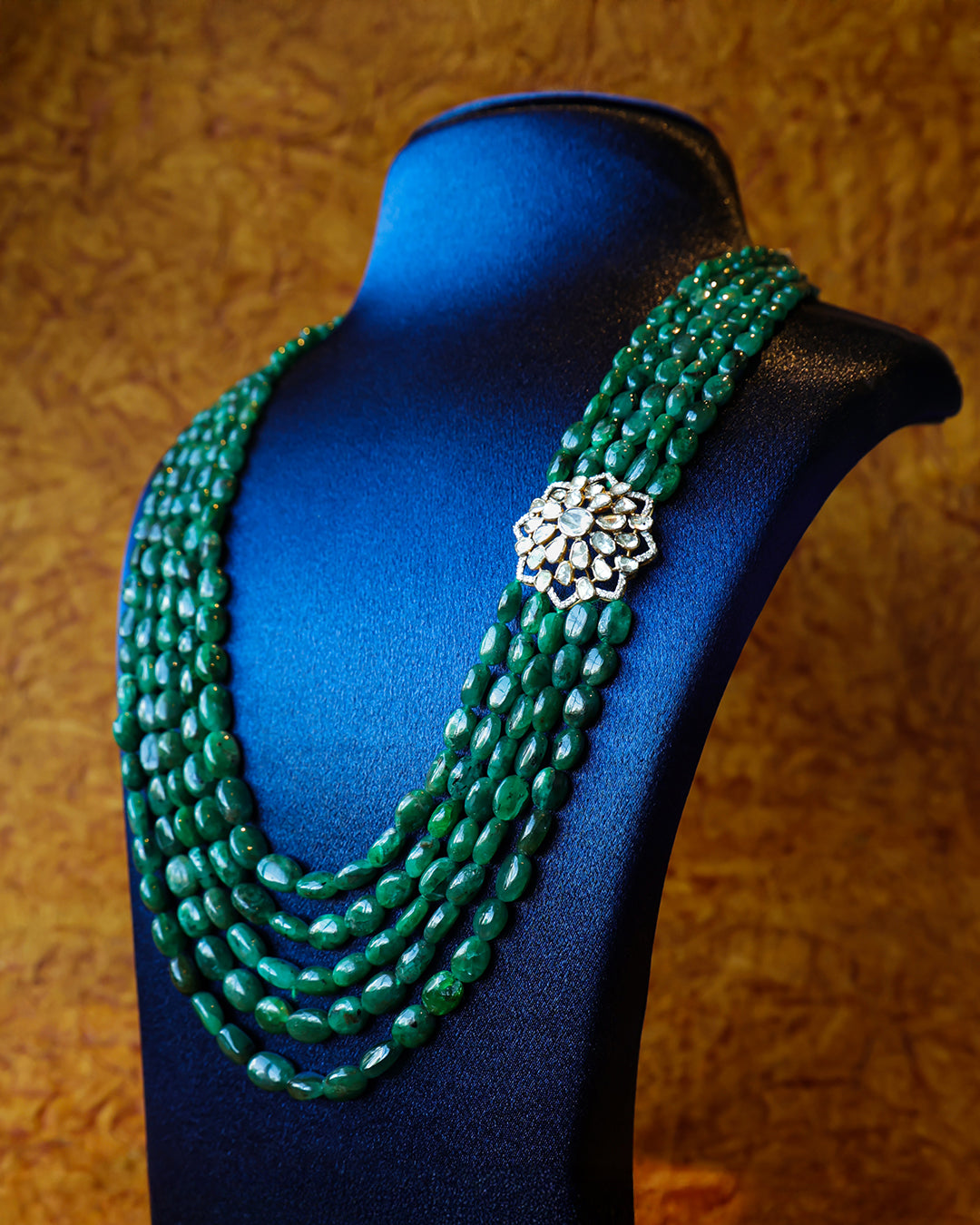 Regina Polki And Diamond Bead Pendant