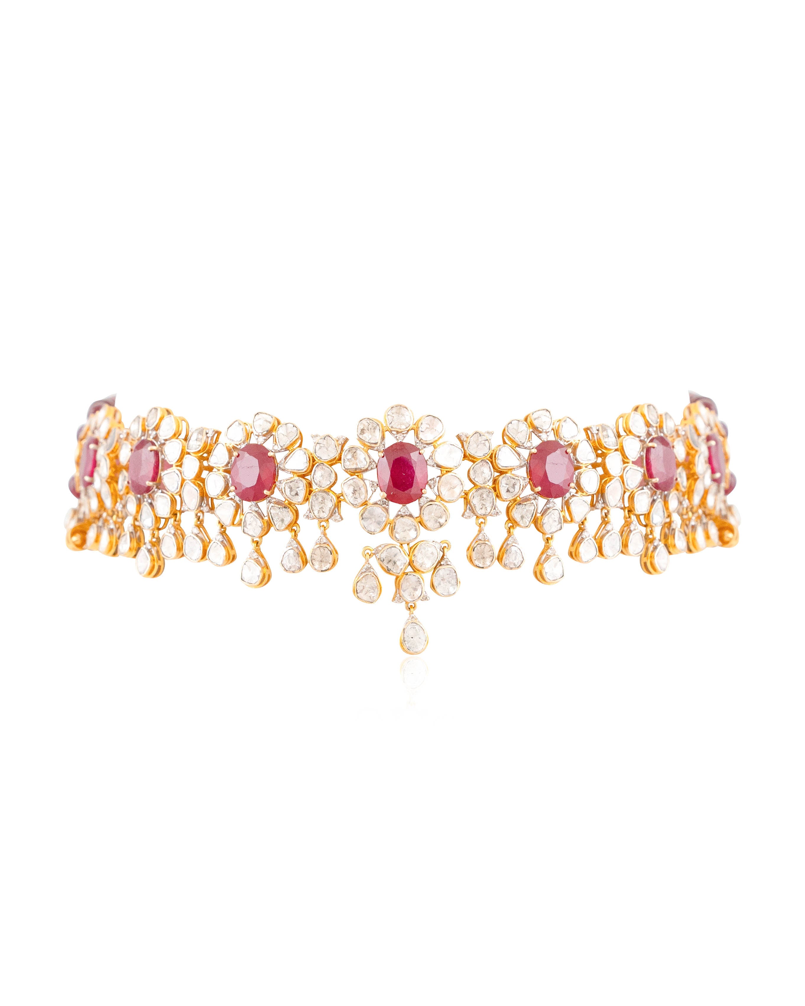 Renita Polki And Diamond Bead Choker