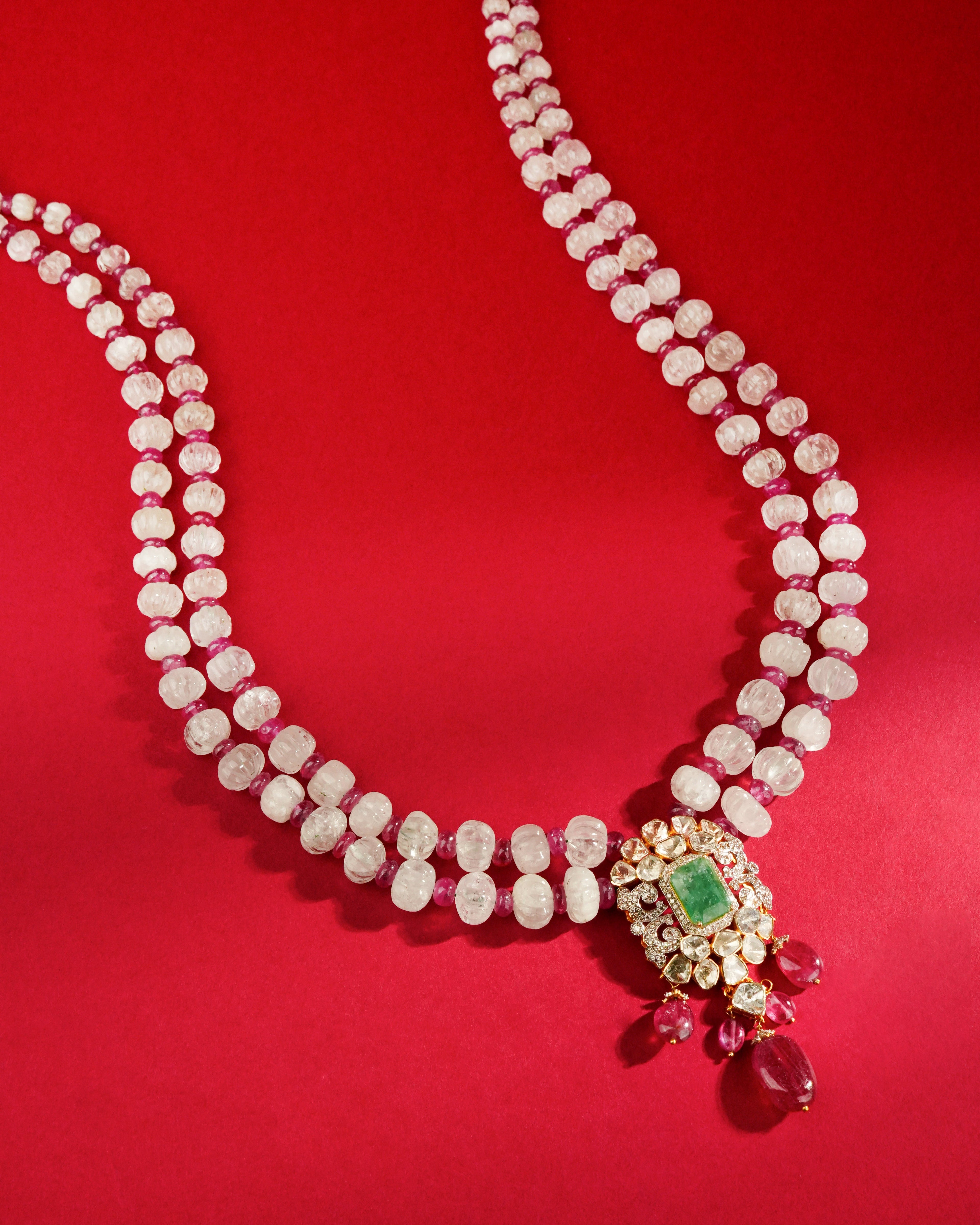 Sumita Polki And Diamond Bead Pendant - NO ORDERS