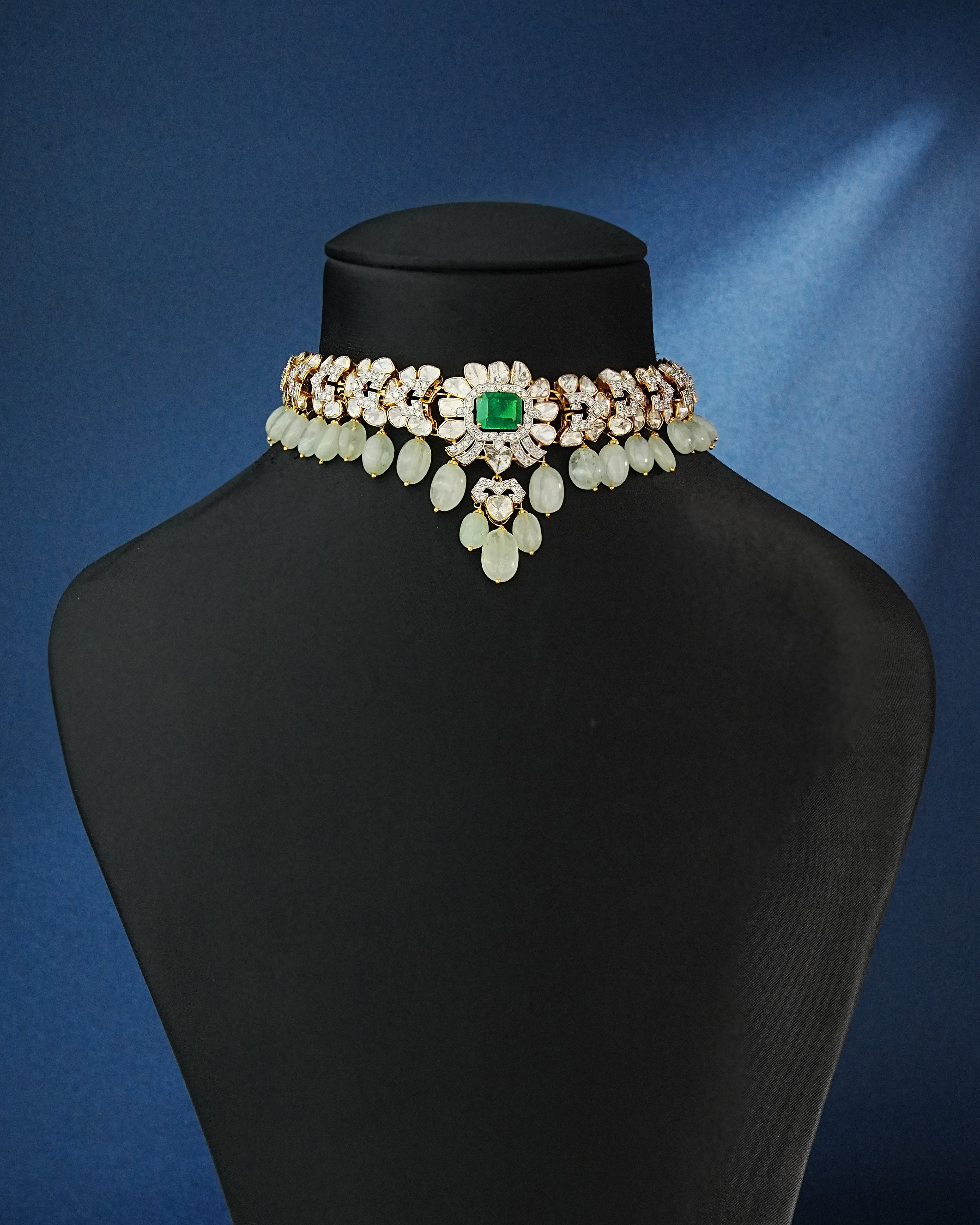 Priya Polki And Diamond Necklace