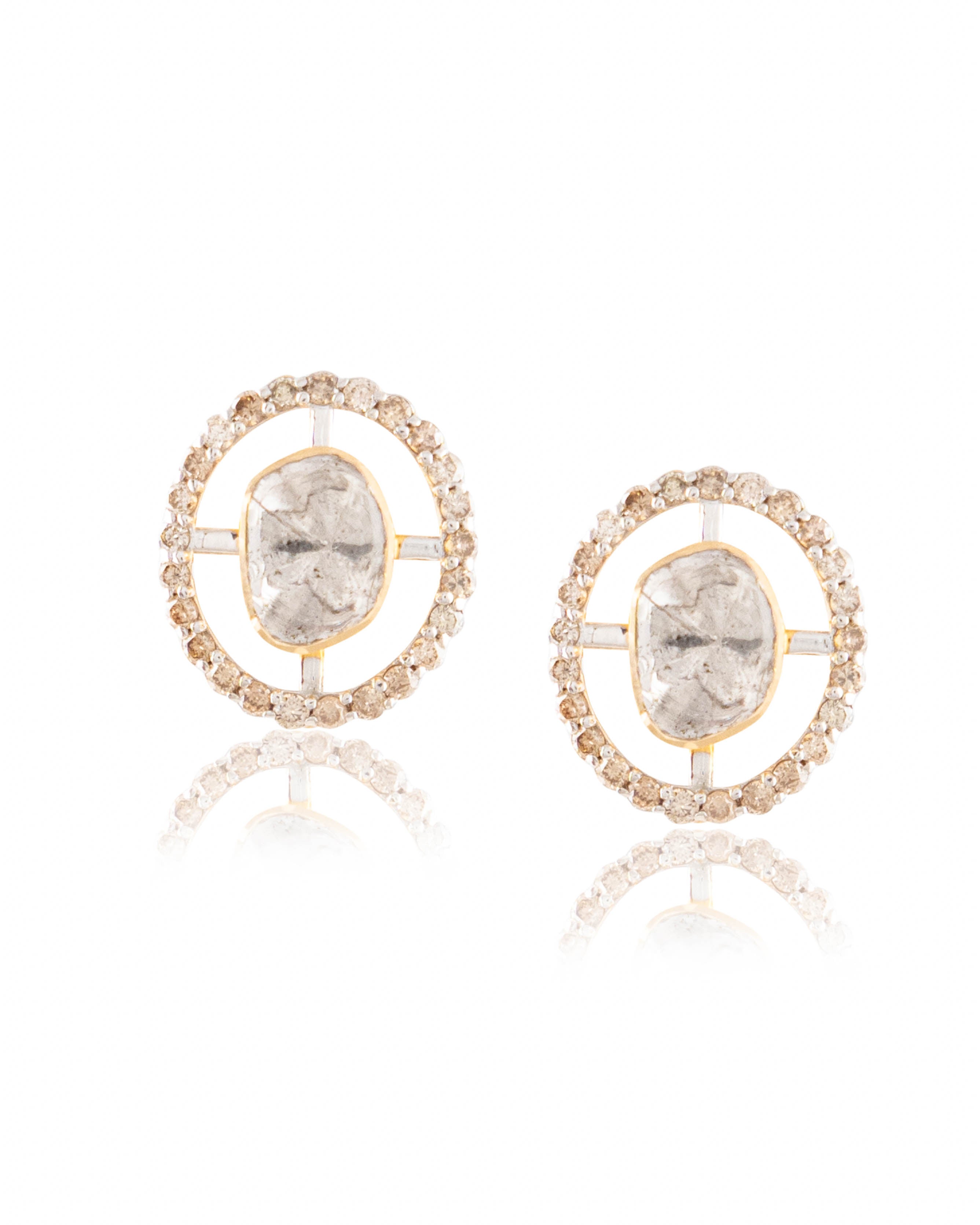 Anudhita Pendant And Netra Tops Polki And Diamond Set