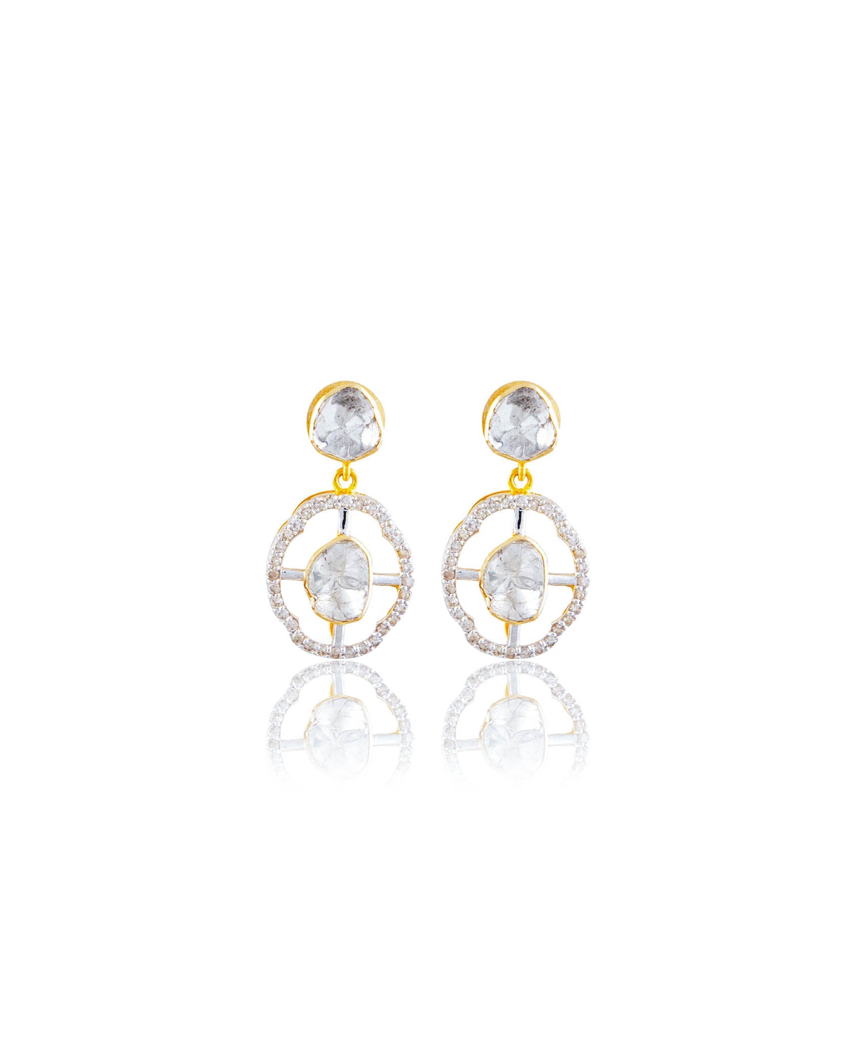 Nafisah Polki And Diamond Long Earrings