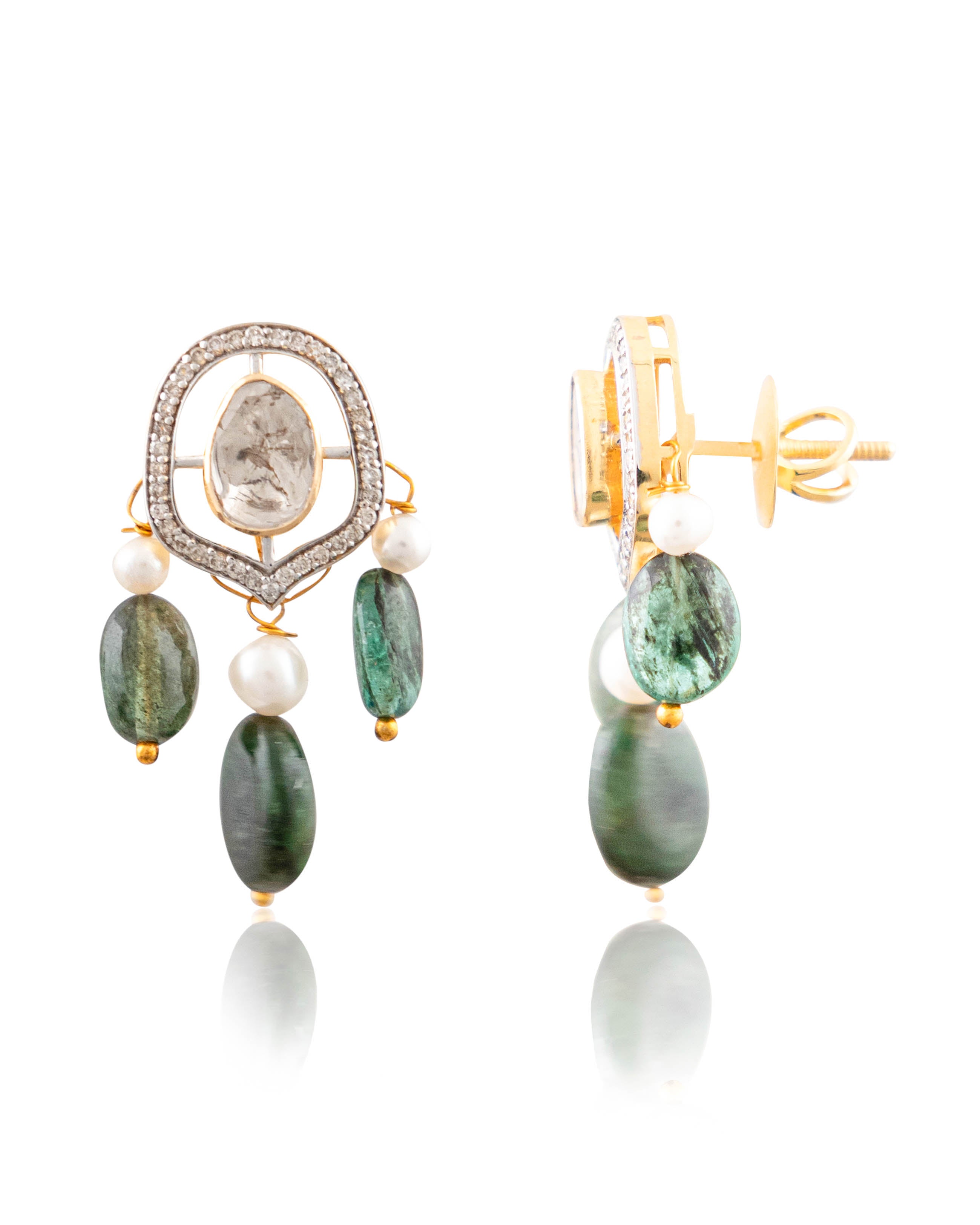 Erika Pendant And Hiteshri Tops Polki And Diamond Set