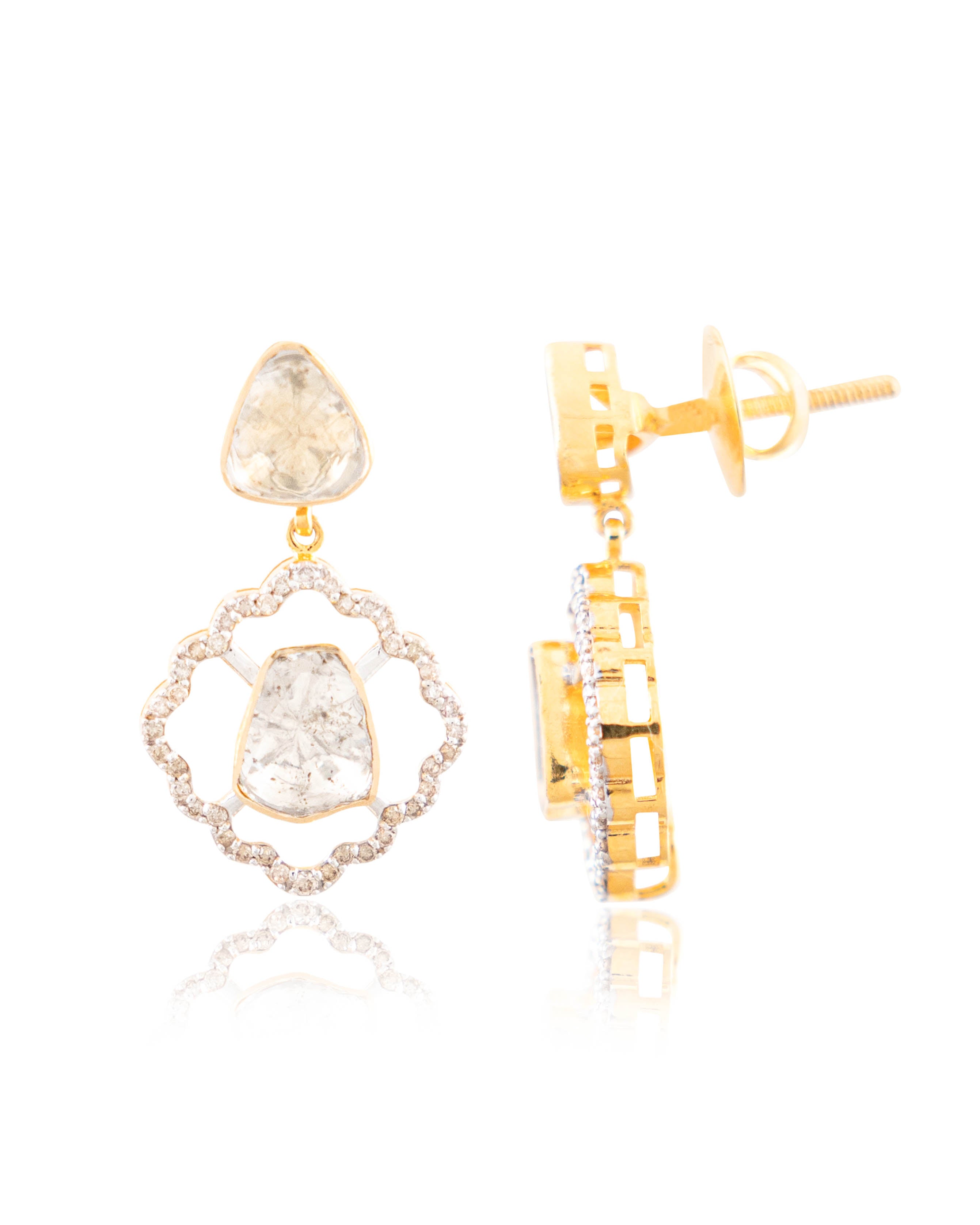 Priyanka Choker And Latika Tops Polki And Diamond Set