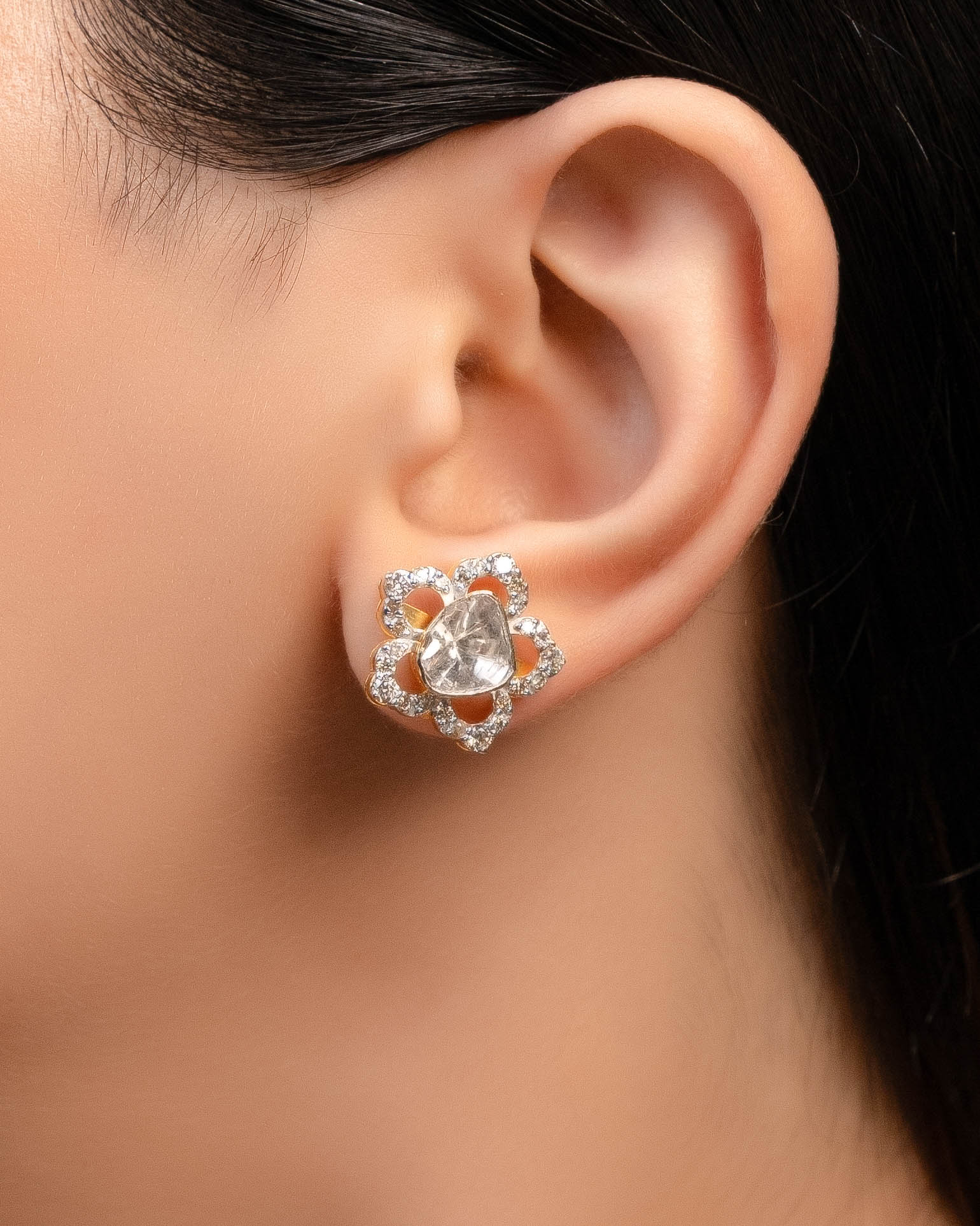 Mehwish Polki And Diamond Tops