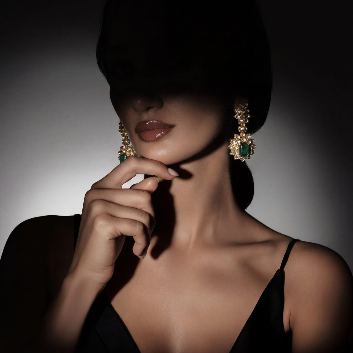 Erisha Polki And Diamond Long Earrings
