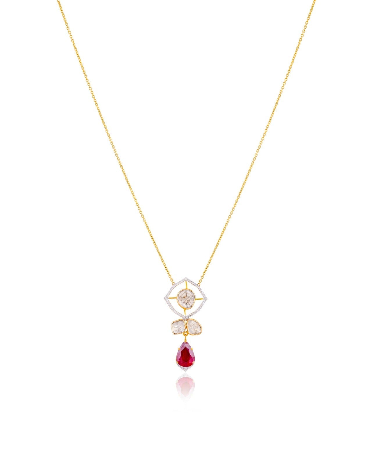 Ava Polki And Diamond Pendant