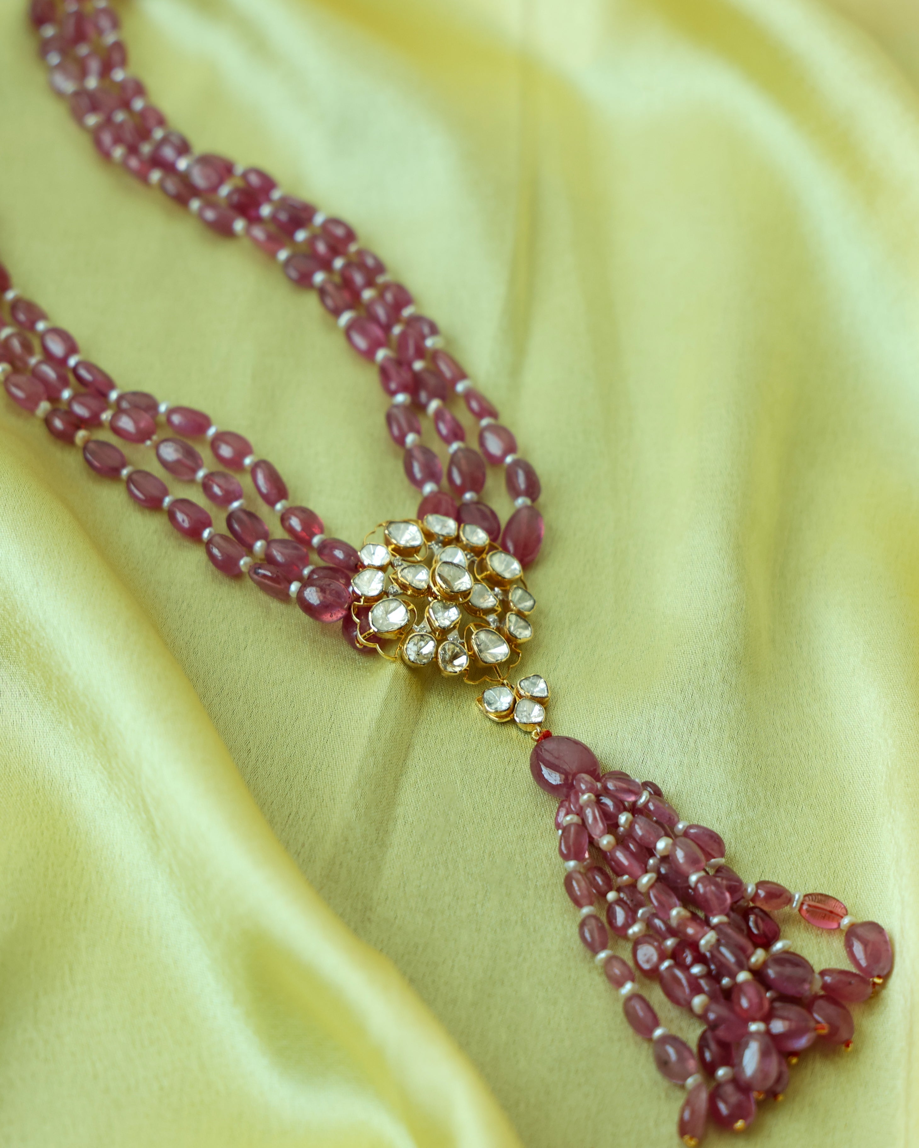 Luciana Polki And Diamond Bead Pendant