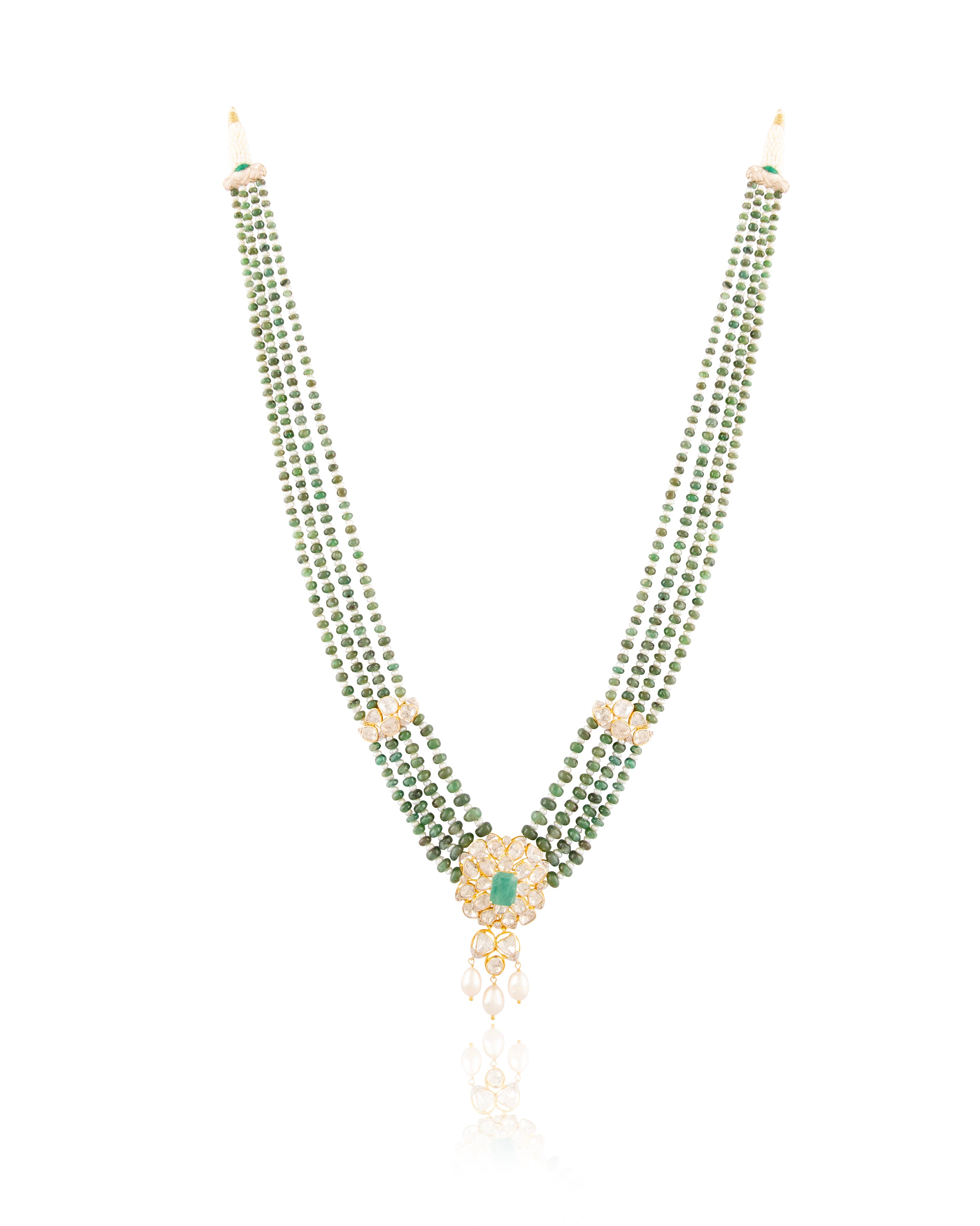 Zella Polki And Diamond Bead Pendant