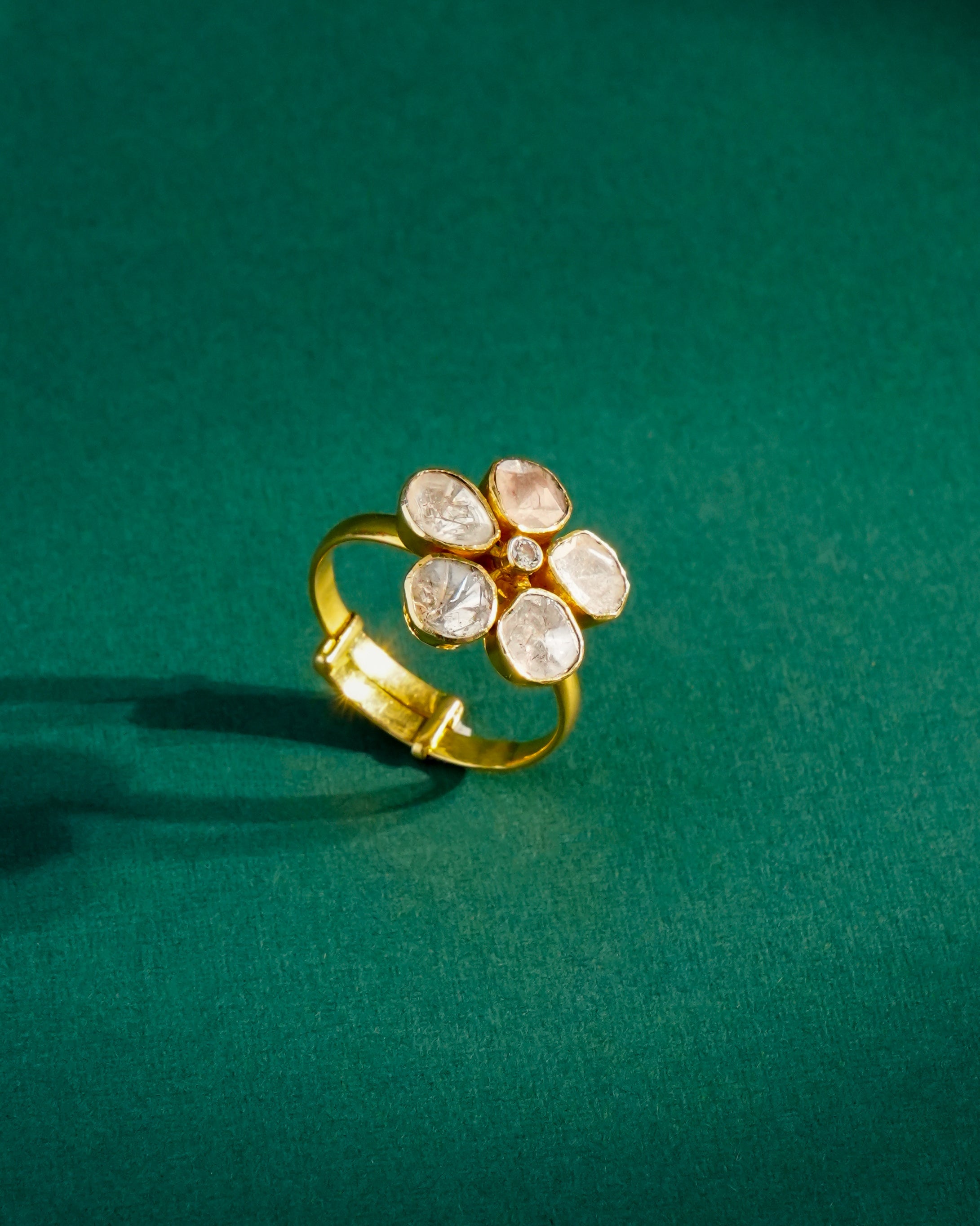 Savora Polki And Diamond Ring
