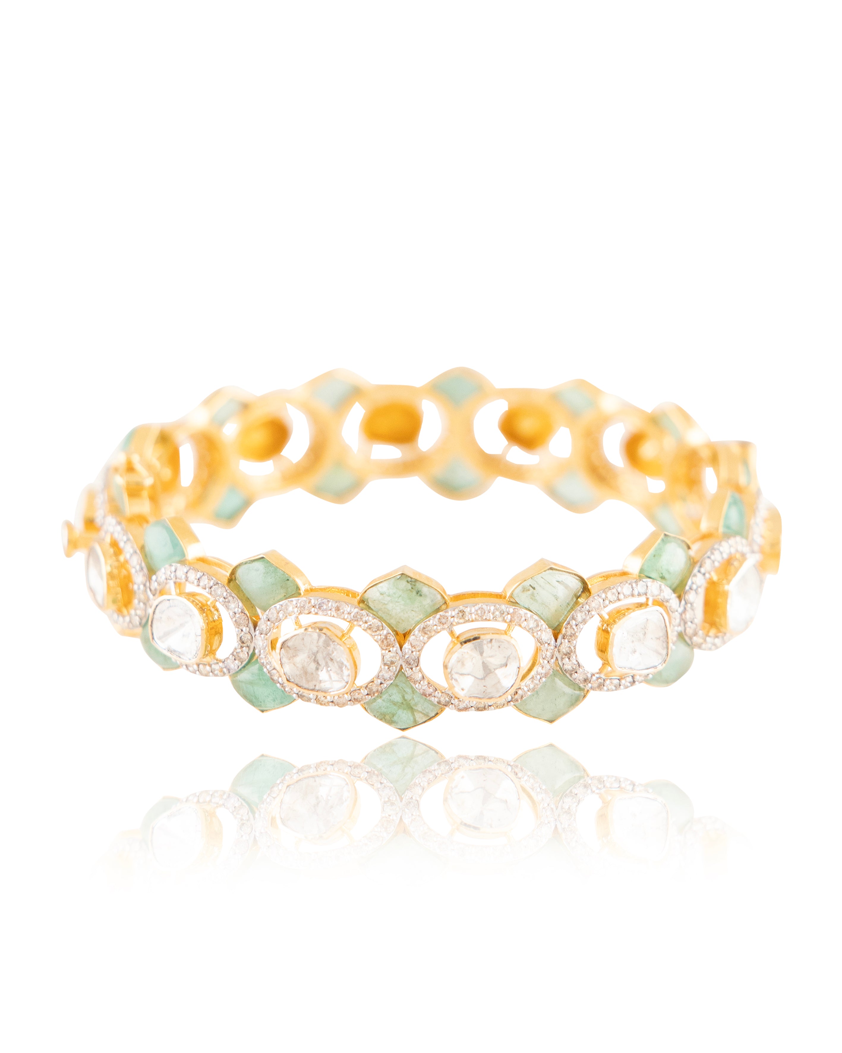 Evie Polki And Diamond Bangle