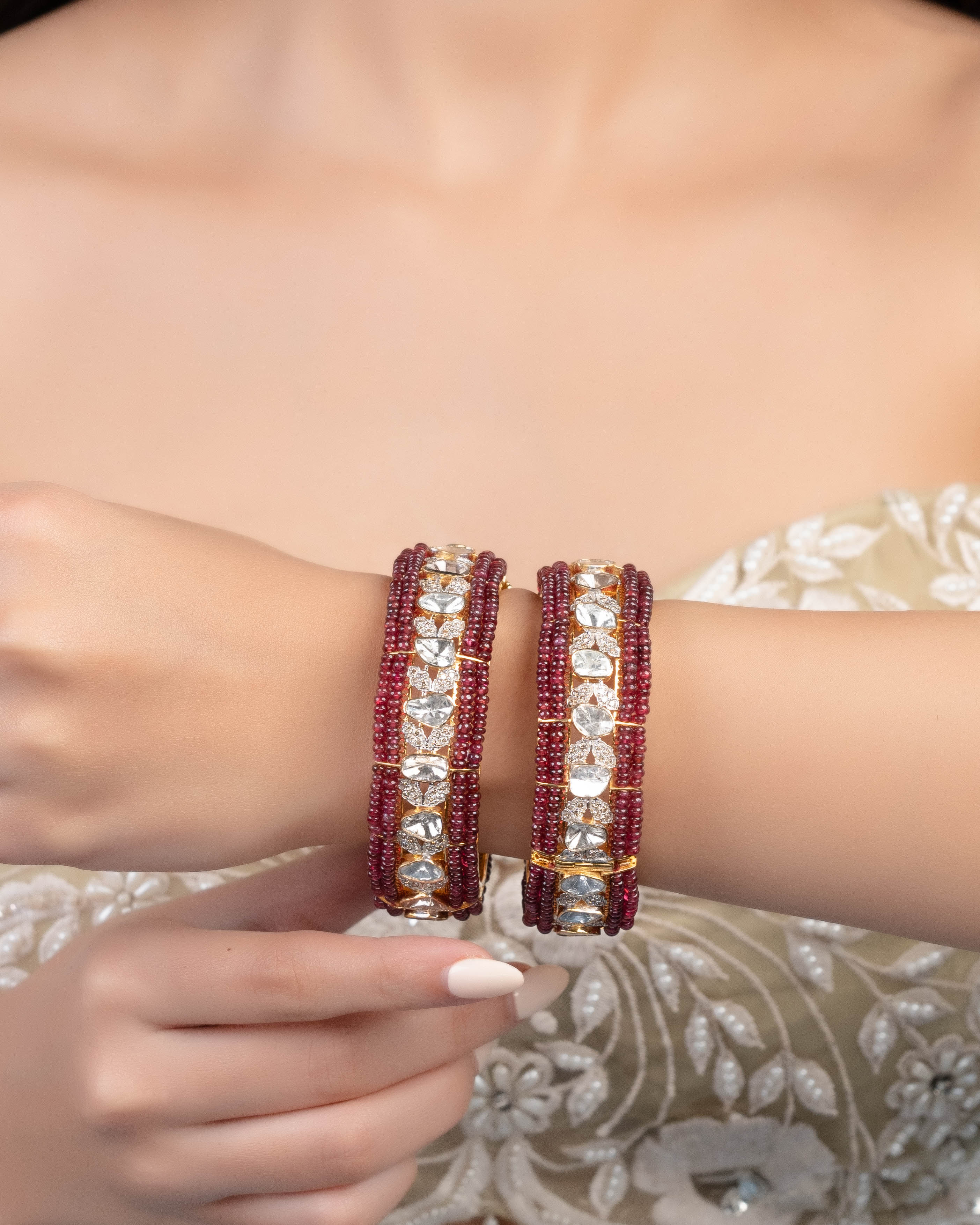 Audrey Polki And Diamond Bangle