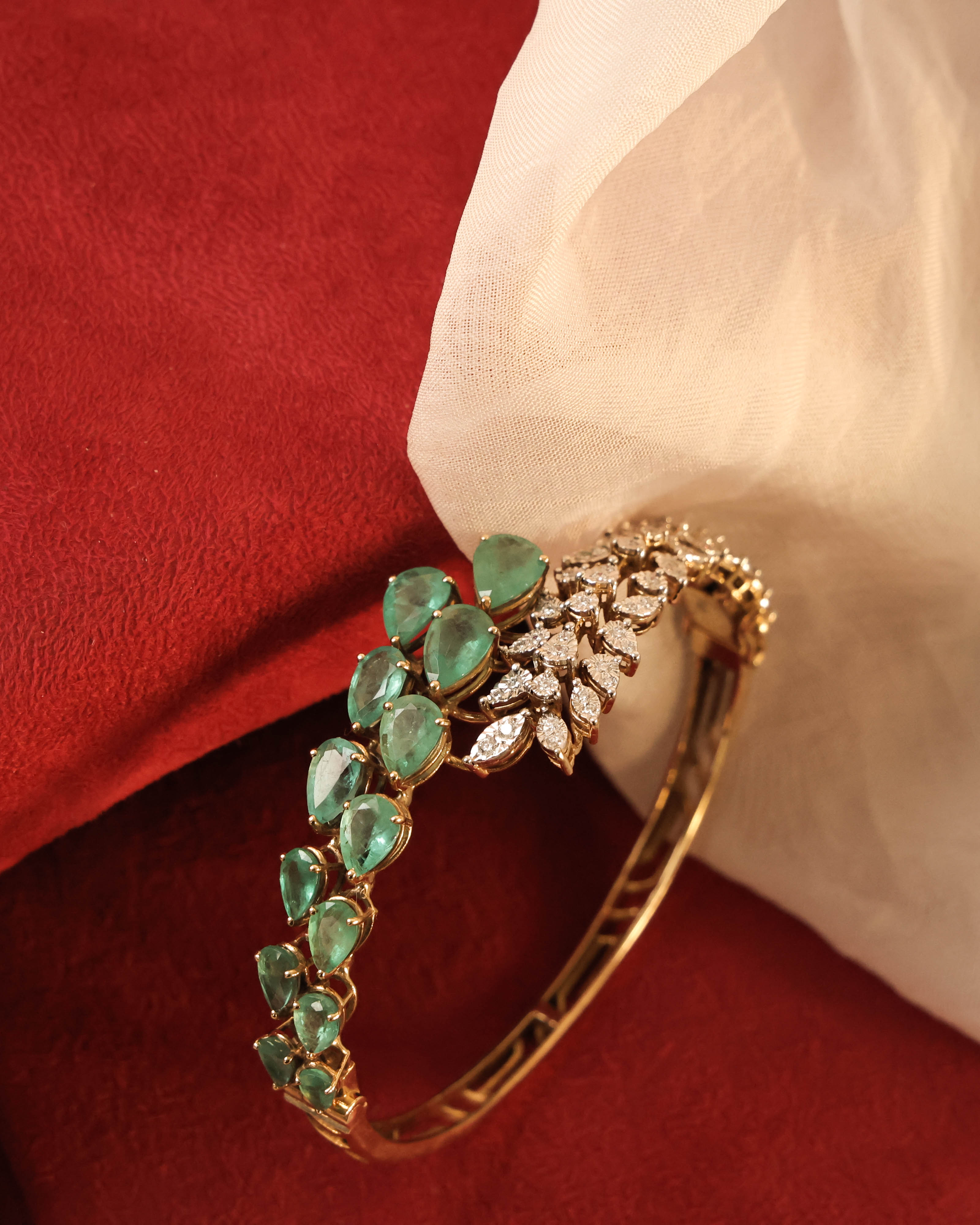 Open Diamond Bangle for Women