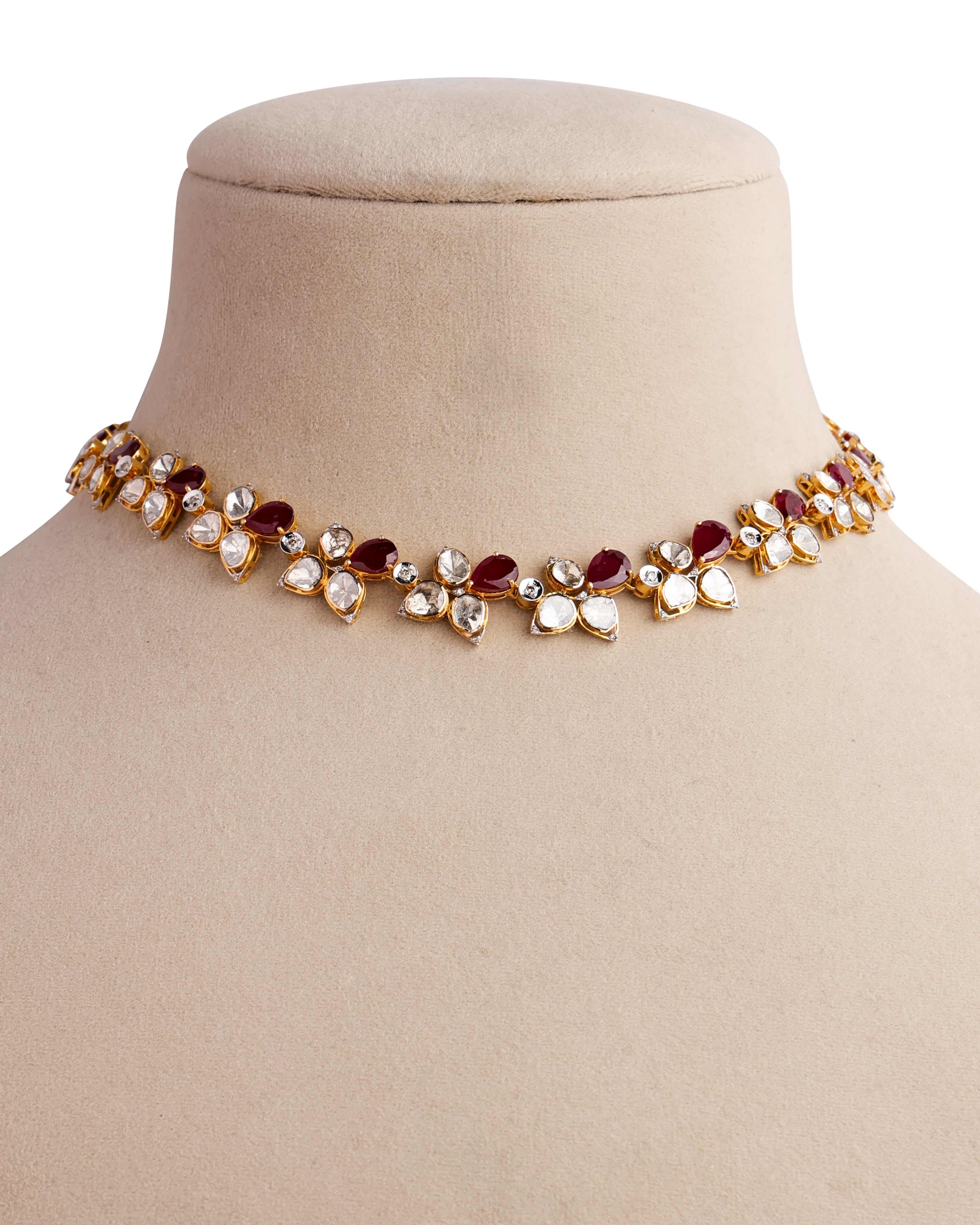 Aachal Polki And Diamond Choker