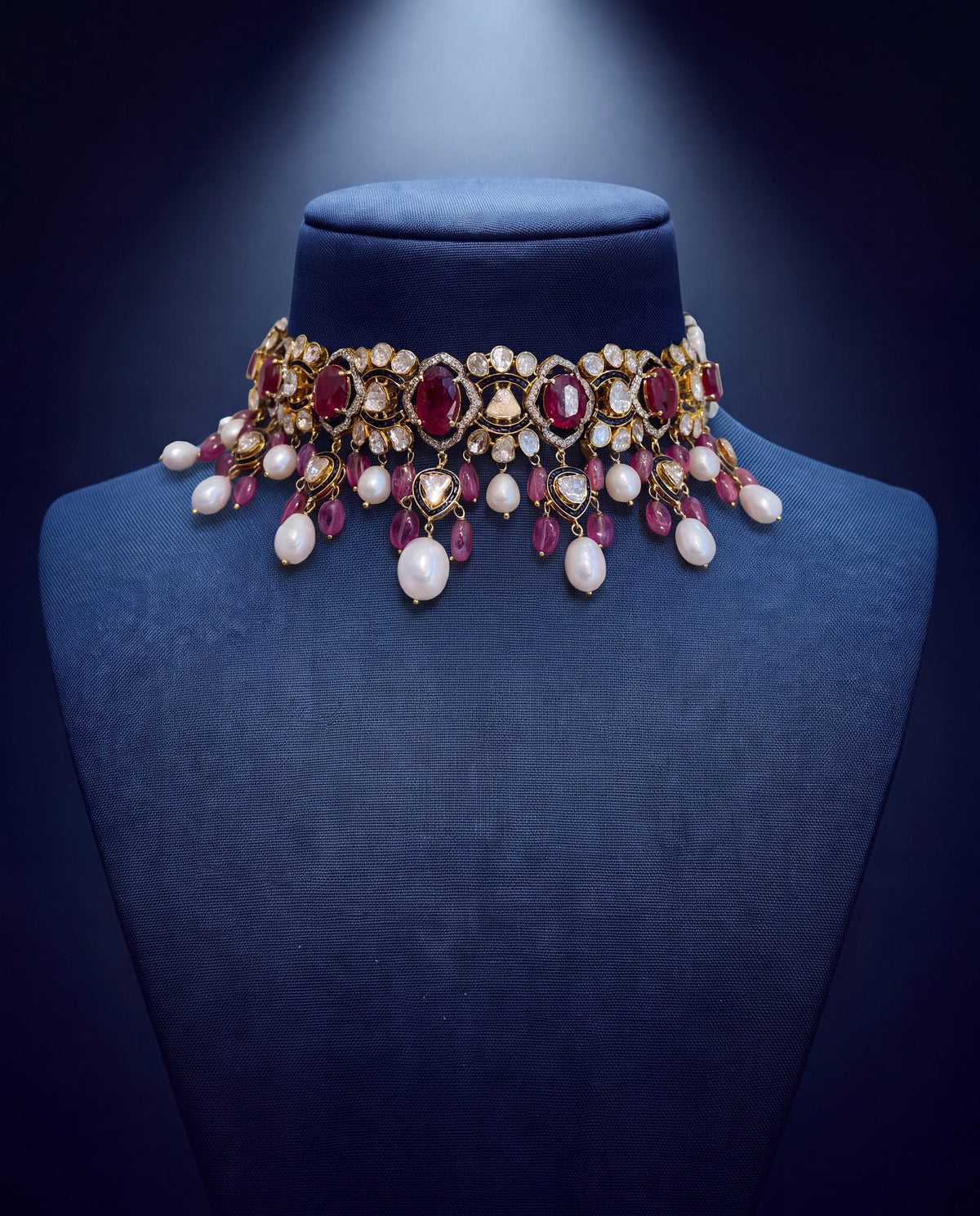Romaya Polki And Diamond Choker