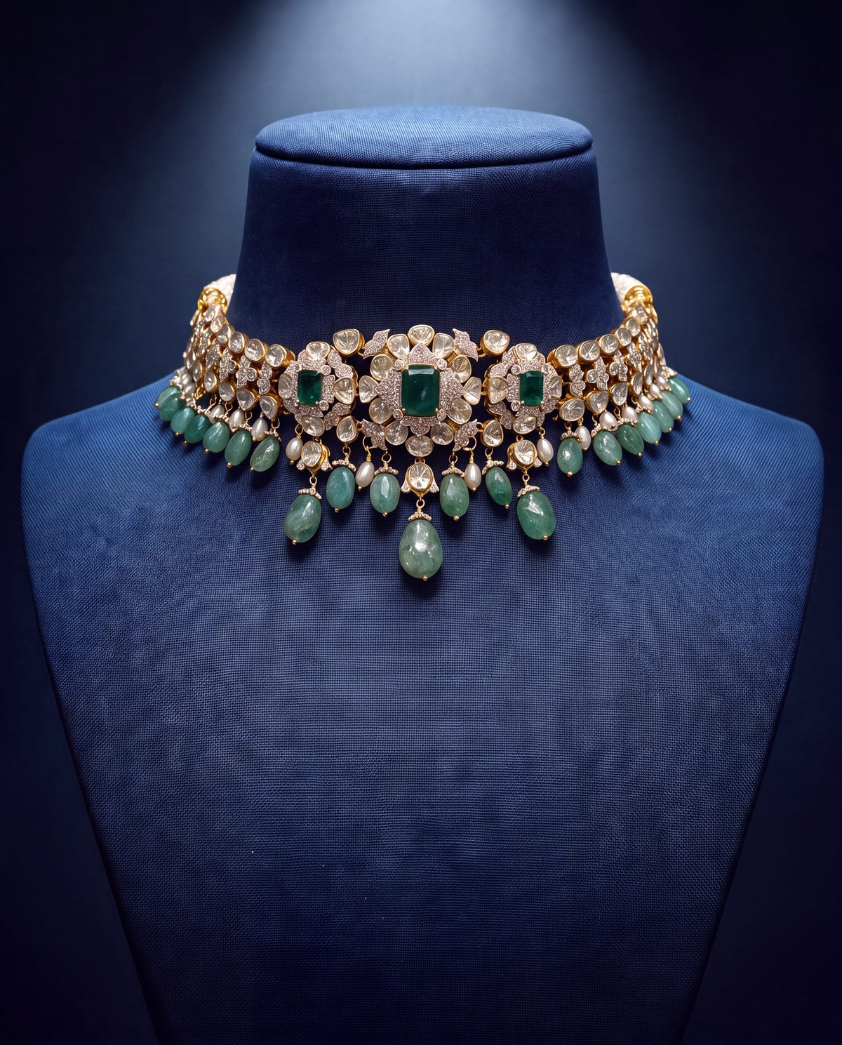 Janani Polki And Diamond Choker