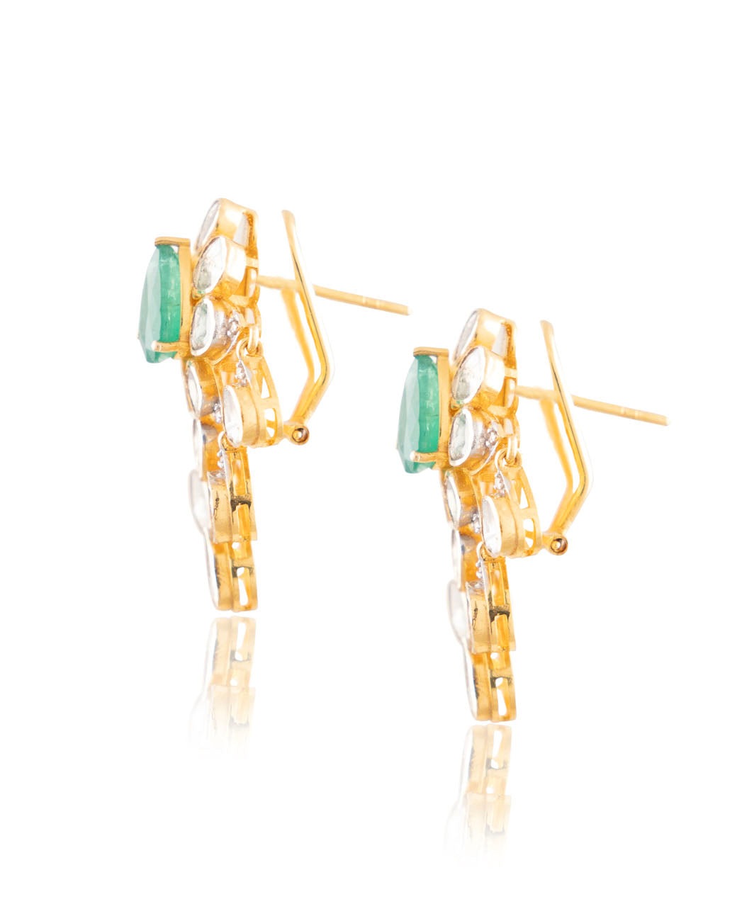 Nalise Polki And Diamond Long Earrings