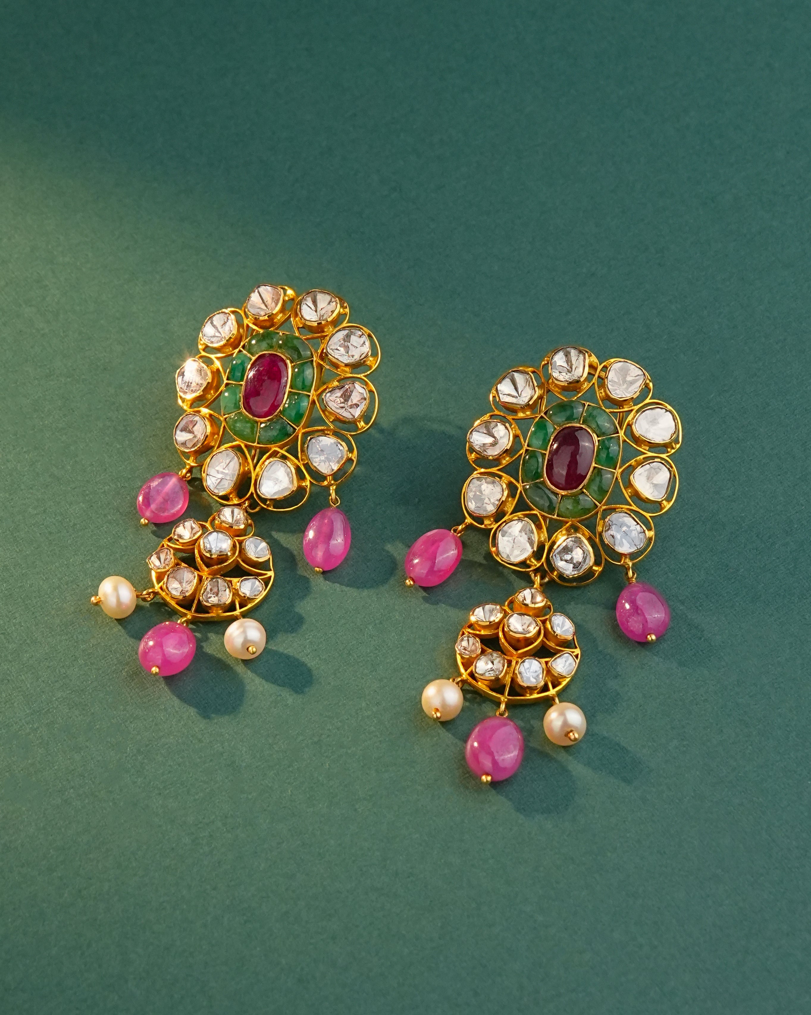 Desa Polki Long Earrings