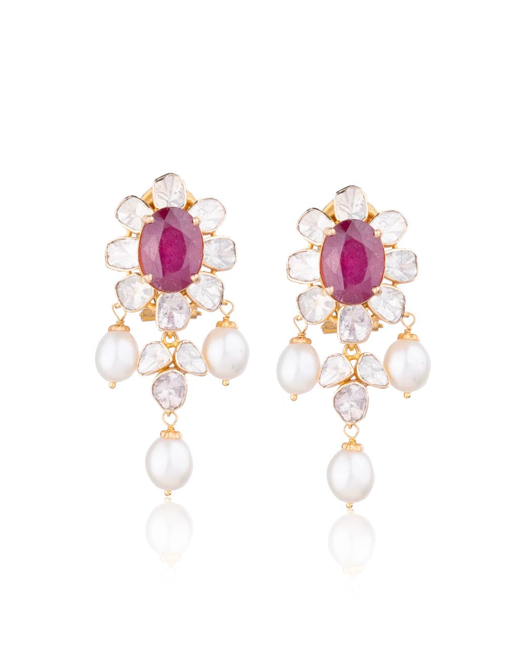 Shilpa Polki Long Earrings