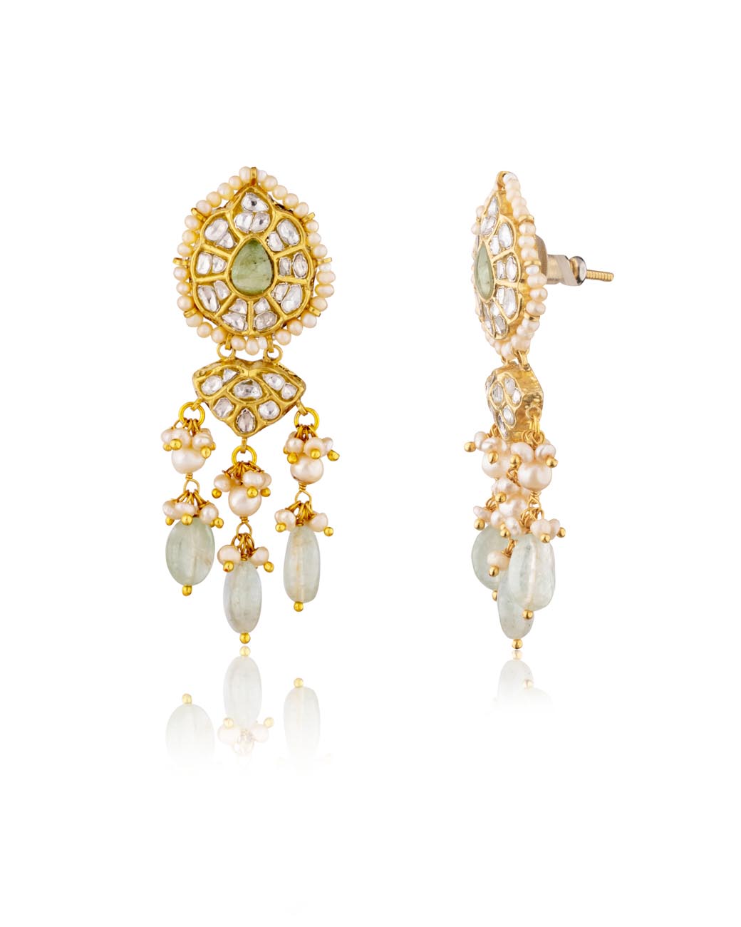 Phoebe Polki Long Earrings