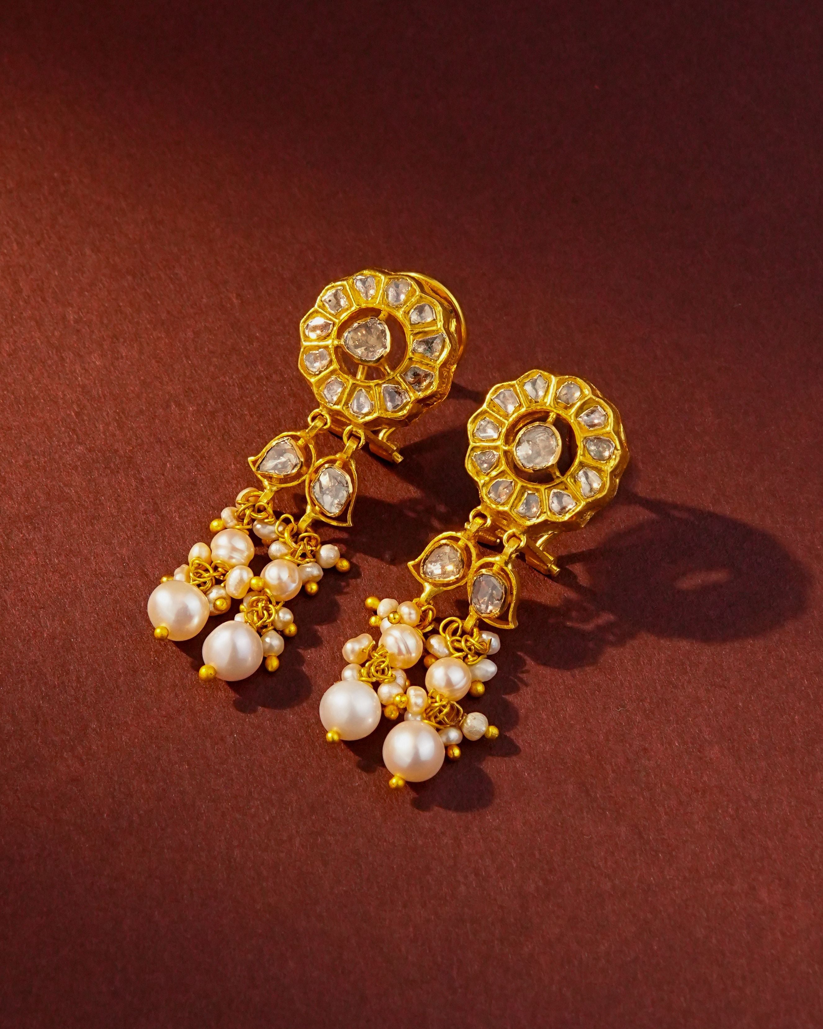 Unnati Polki Long Earrings