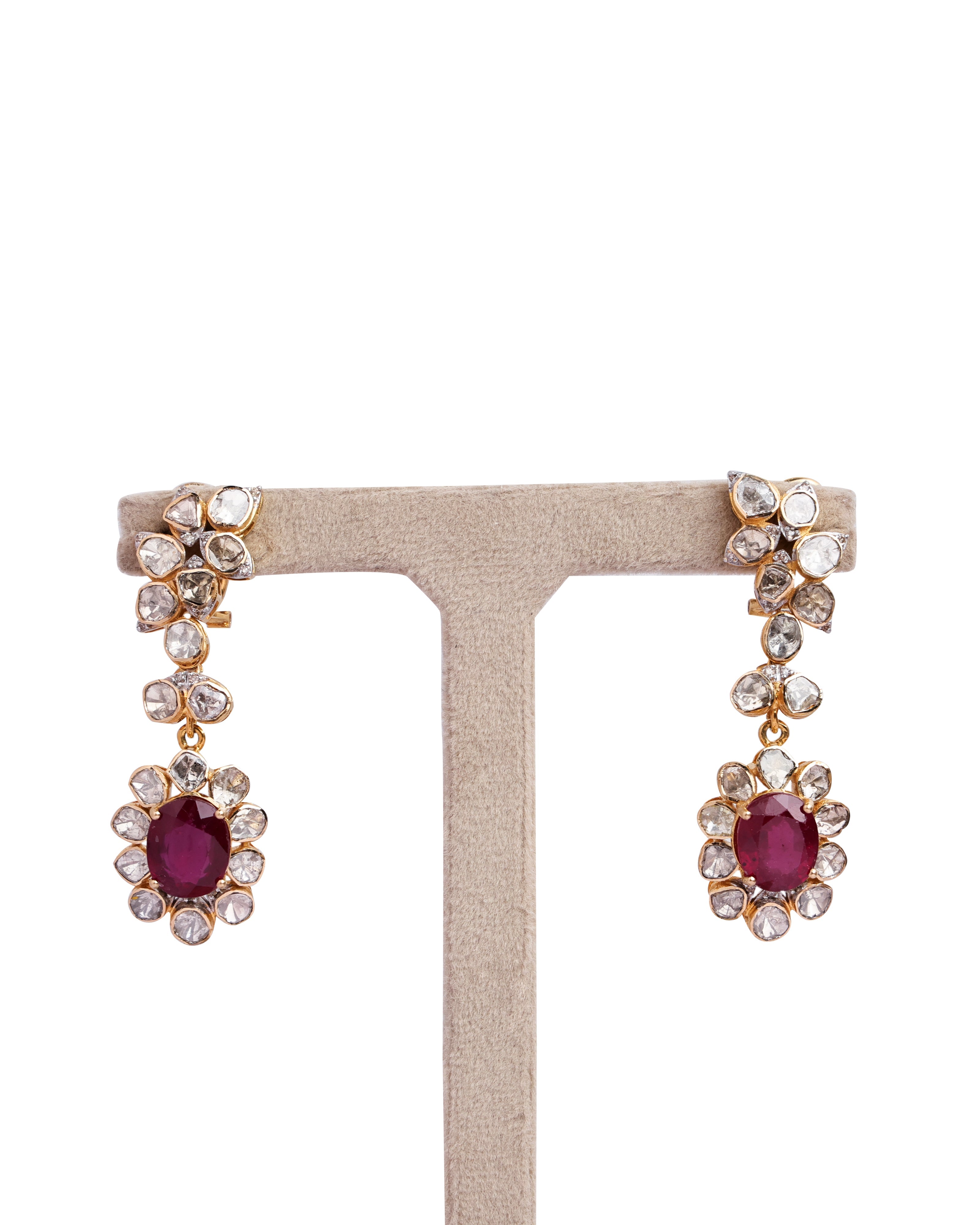 Sonal Polki And Diamond Long Earrings