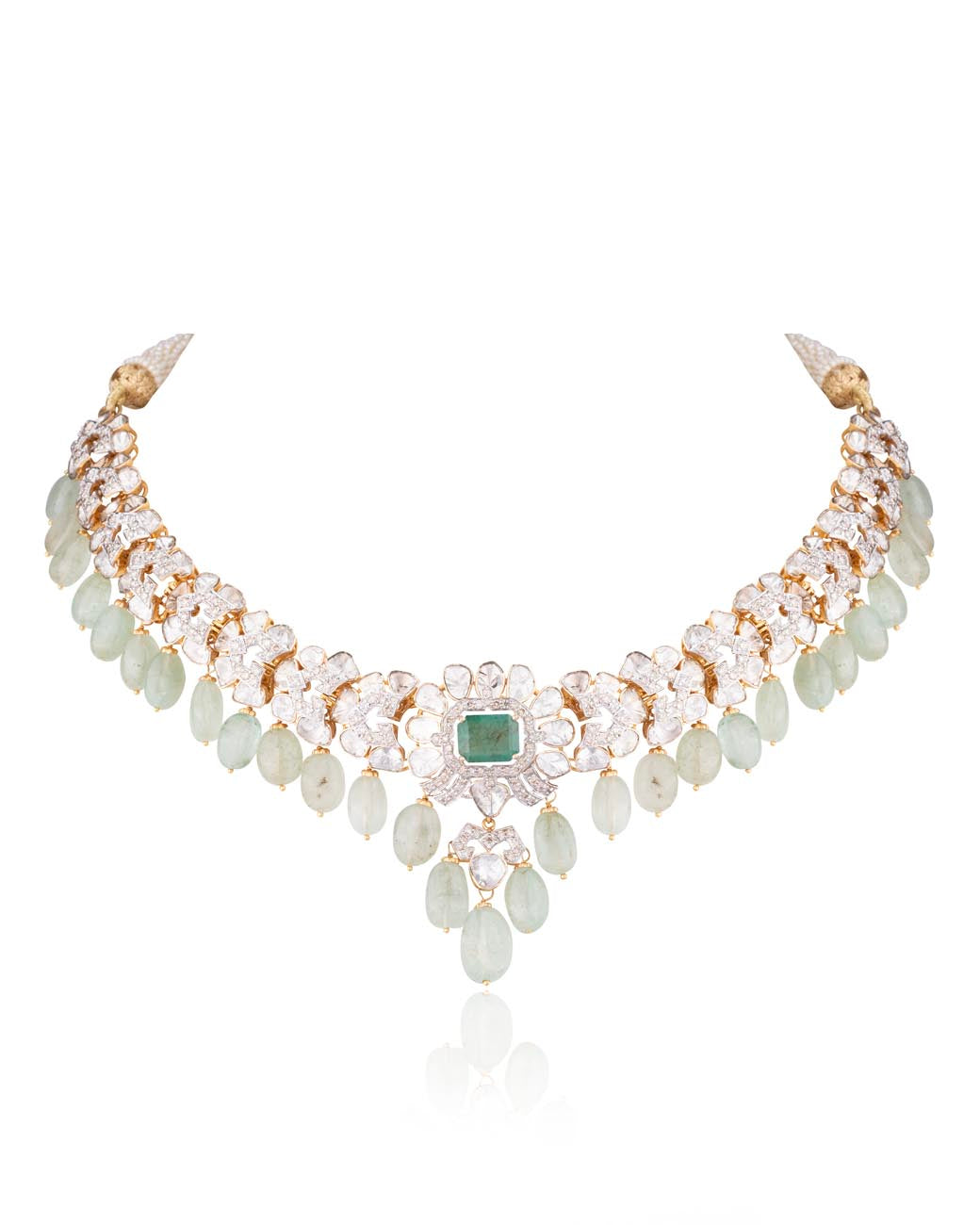 Priya Polki And Diamond Necklace