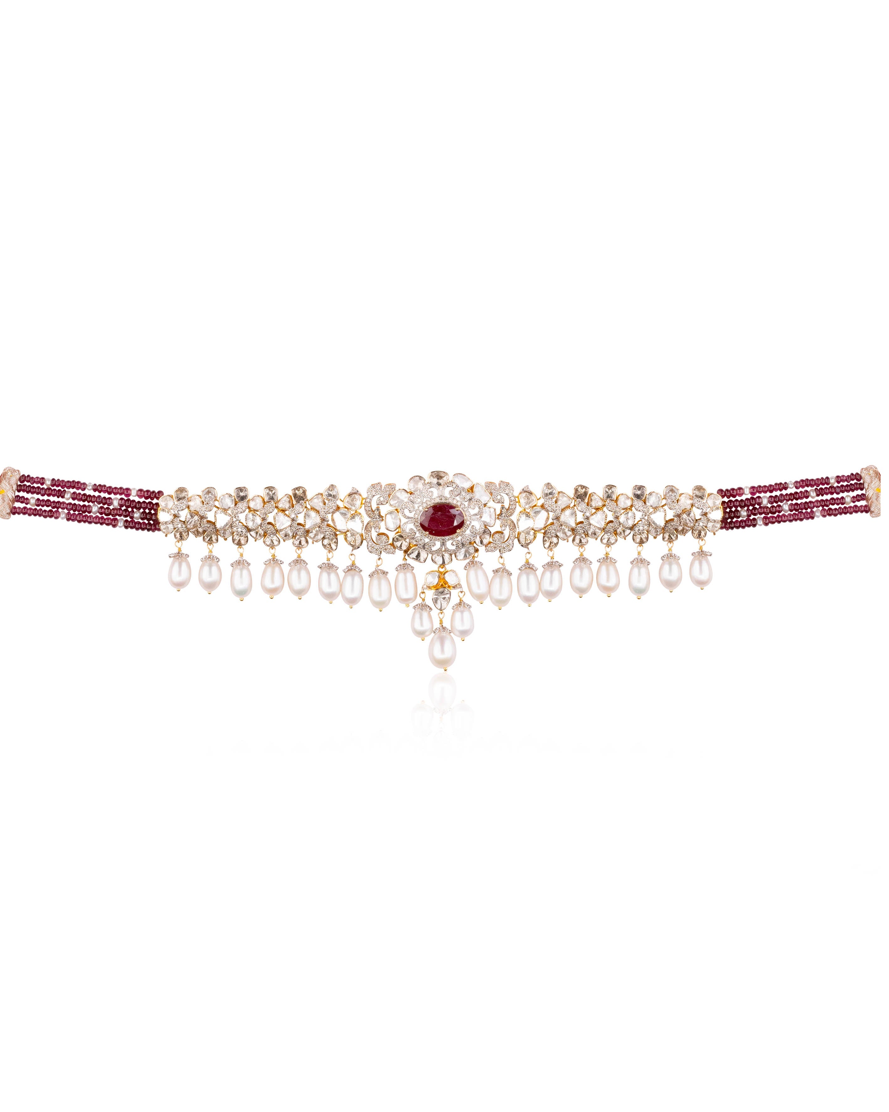 Piper Polki And Diamond Long Necklace