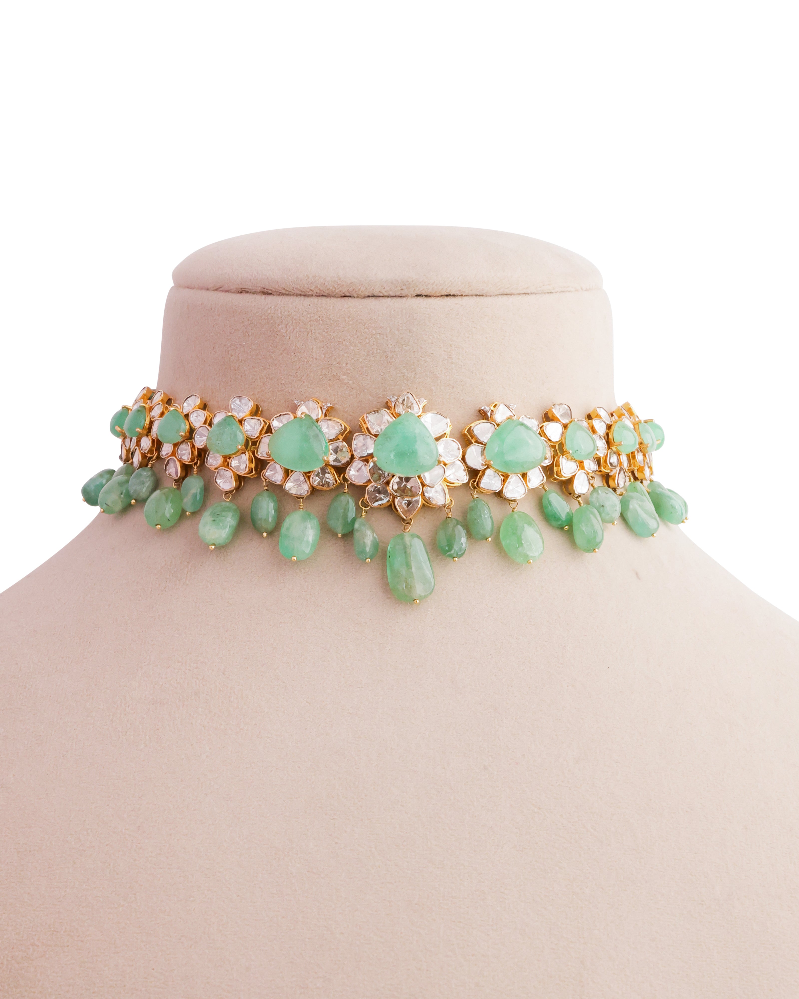 Kanishka Polki And Diamond Necklace