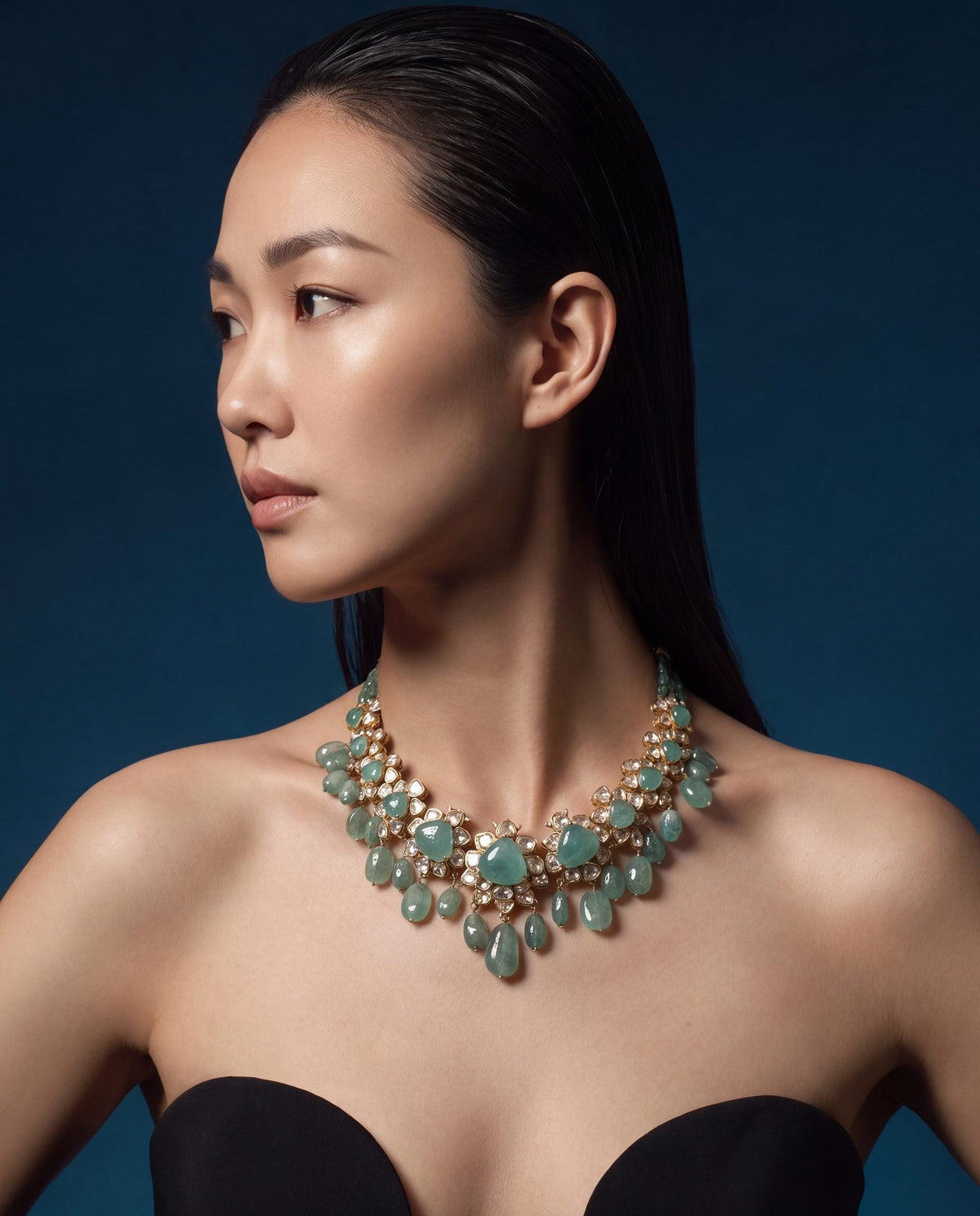 Kanishka Polki And Diamond Necklace
