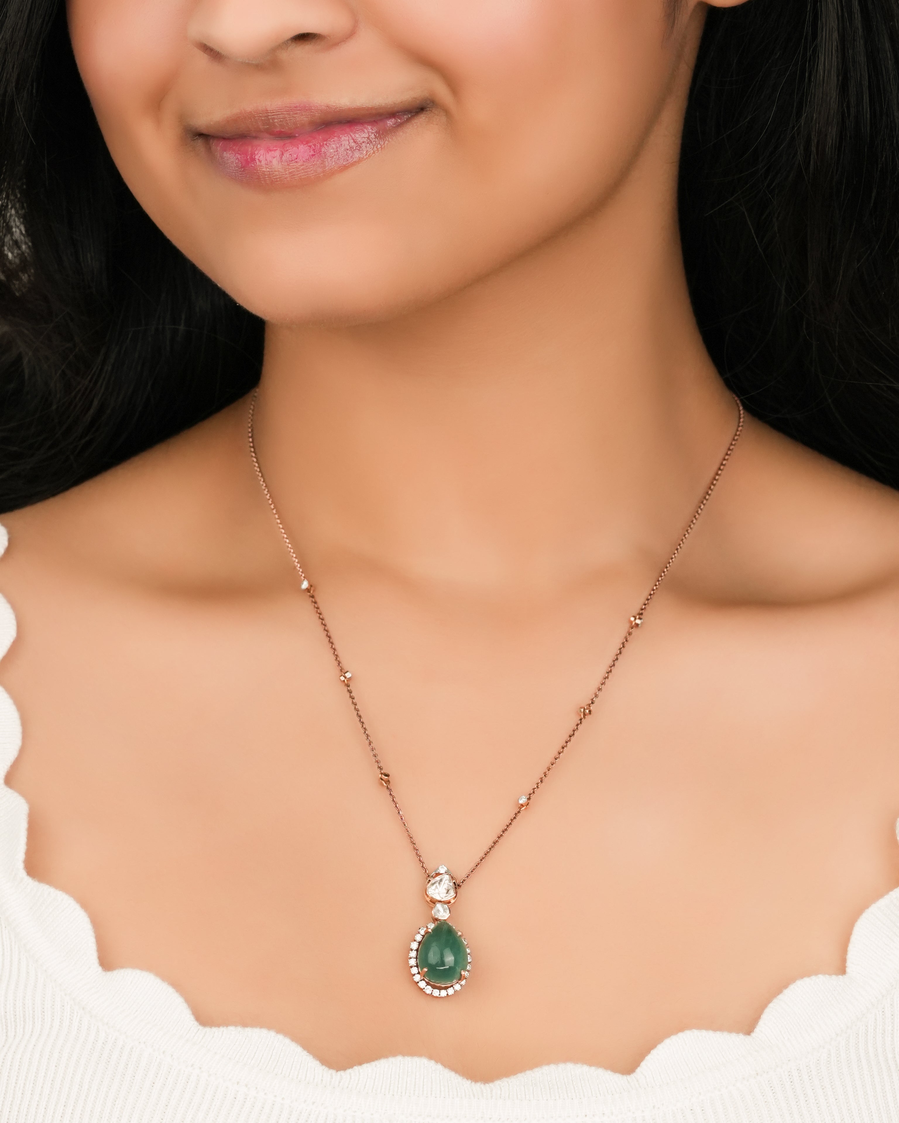 Kim Polki And Diamond Pendant