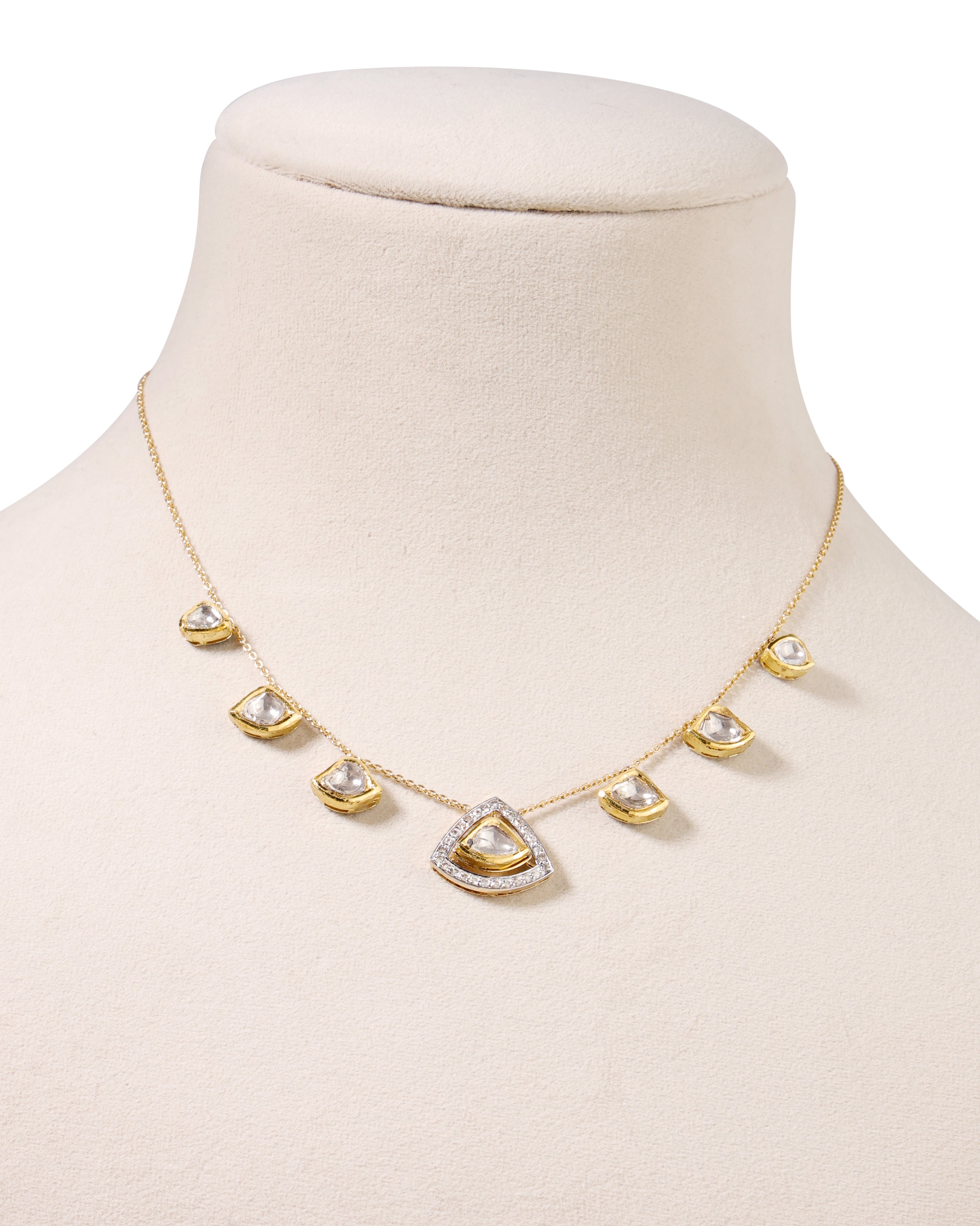 Polki And Diamond Pendant