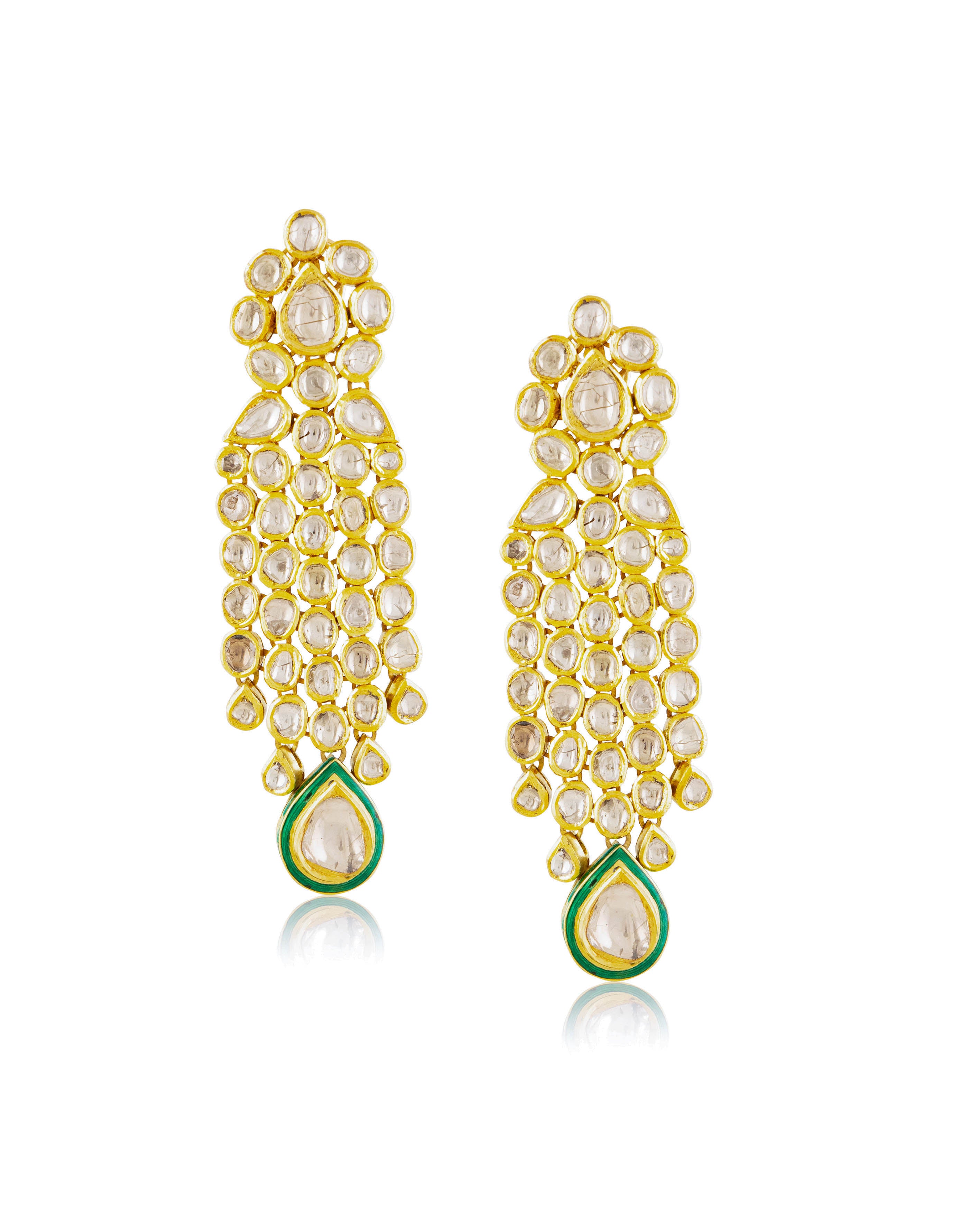 Polki Long Earrings for Women
