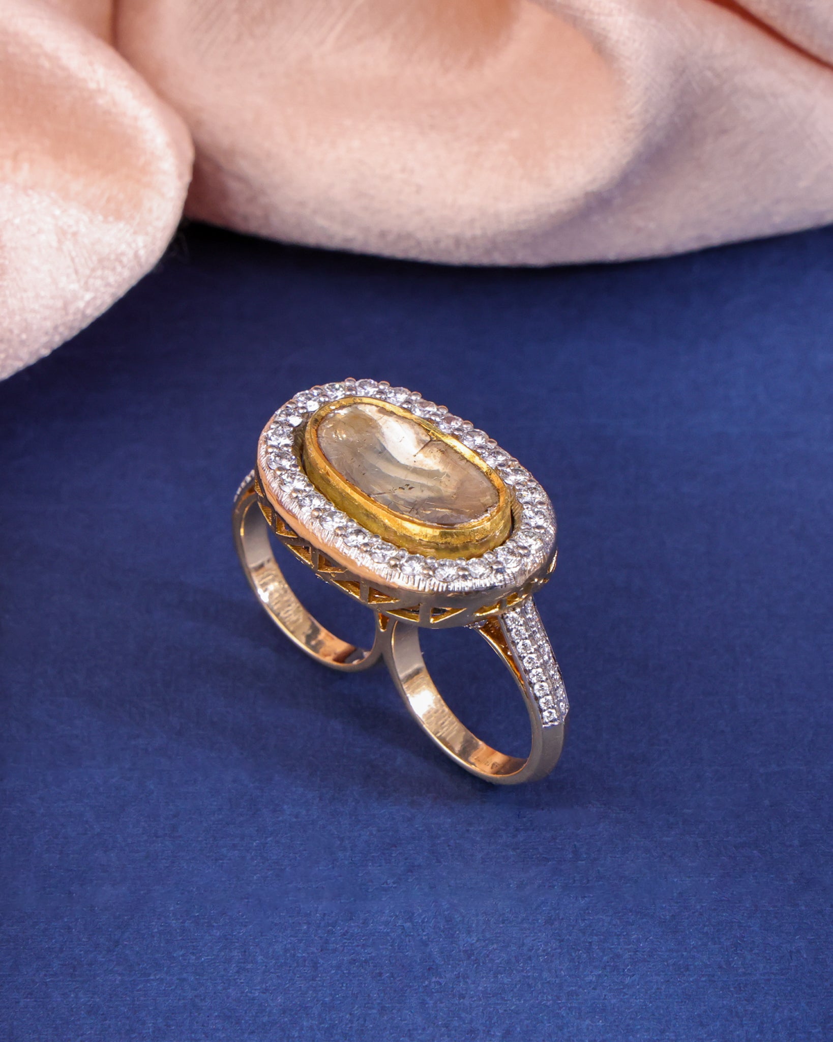 Rita Polki And Diamond Ring