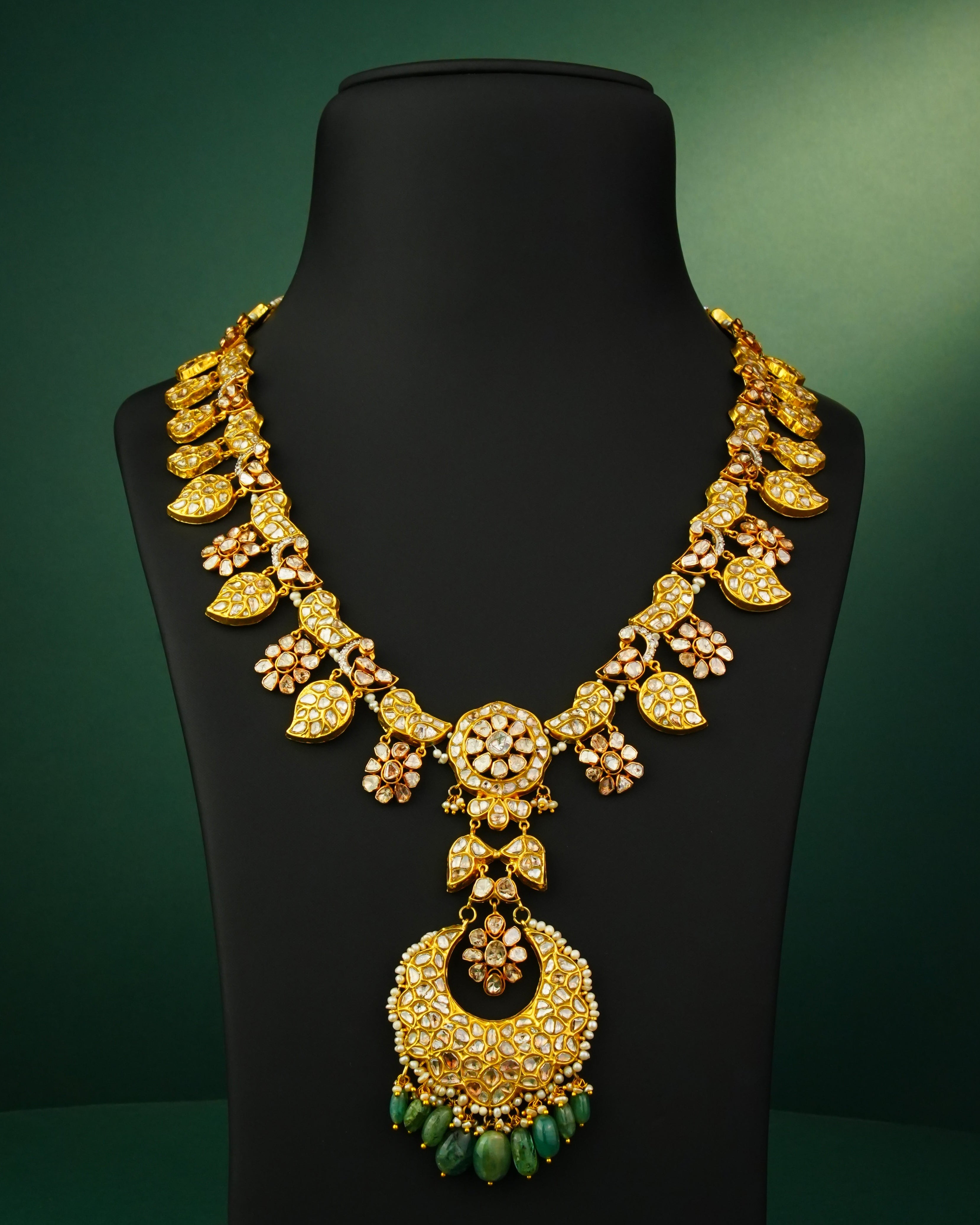 Sanaya Polki And Diamond Long Necklace