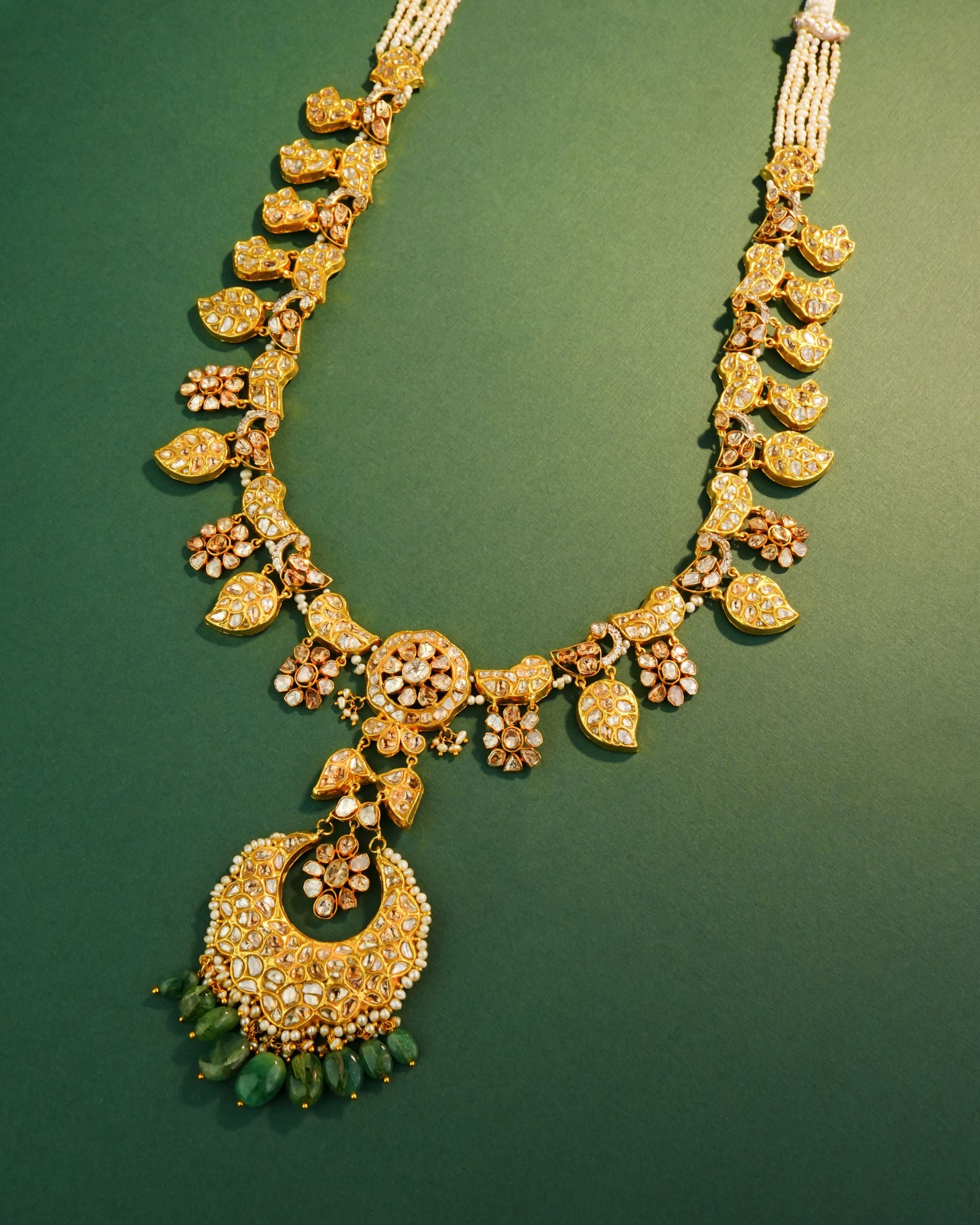 Sanaya Polki And Diamond Long Necklace