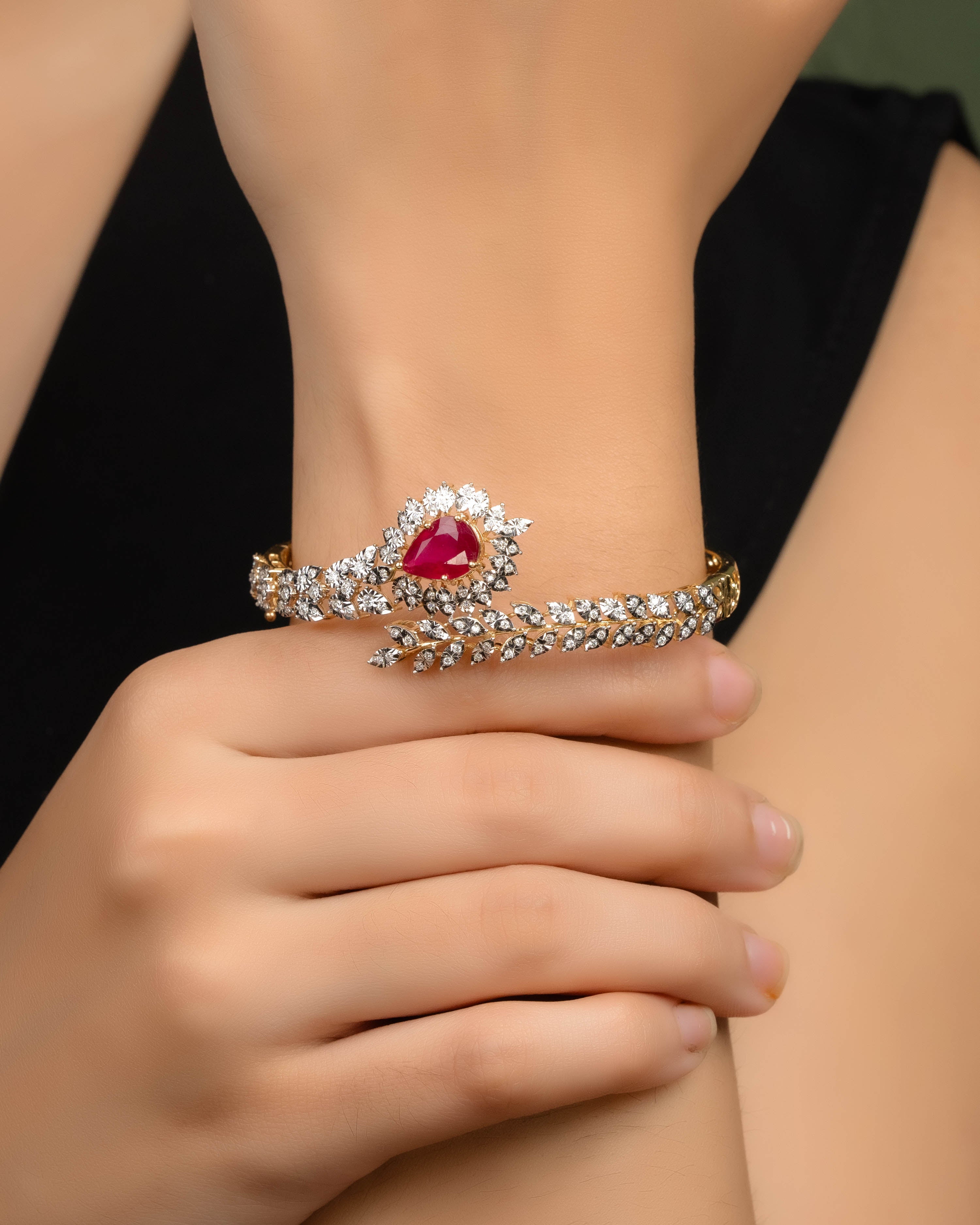 Ruby Diamond Bangle