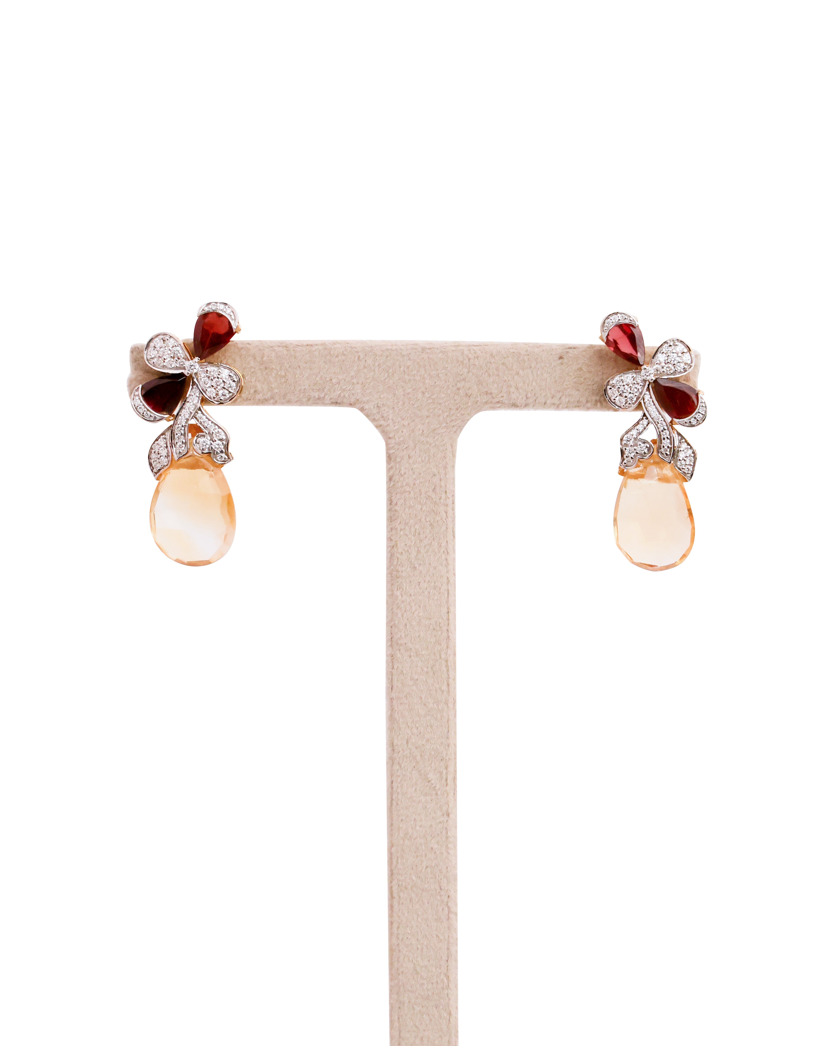 Ruby Diamond Stud Earrings