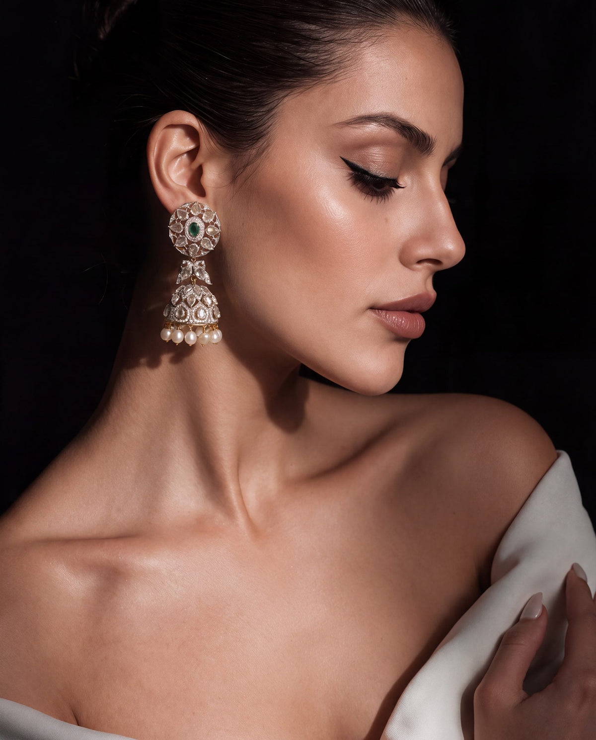 Diamond Jhumkas