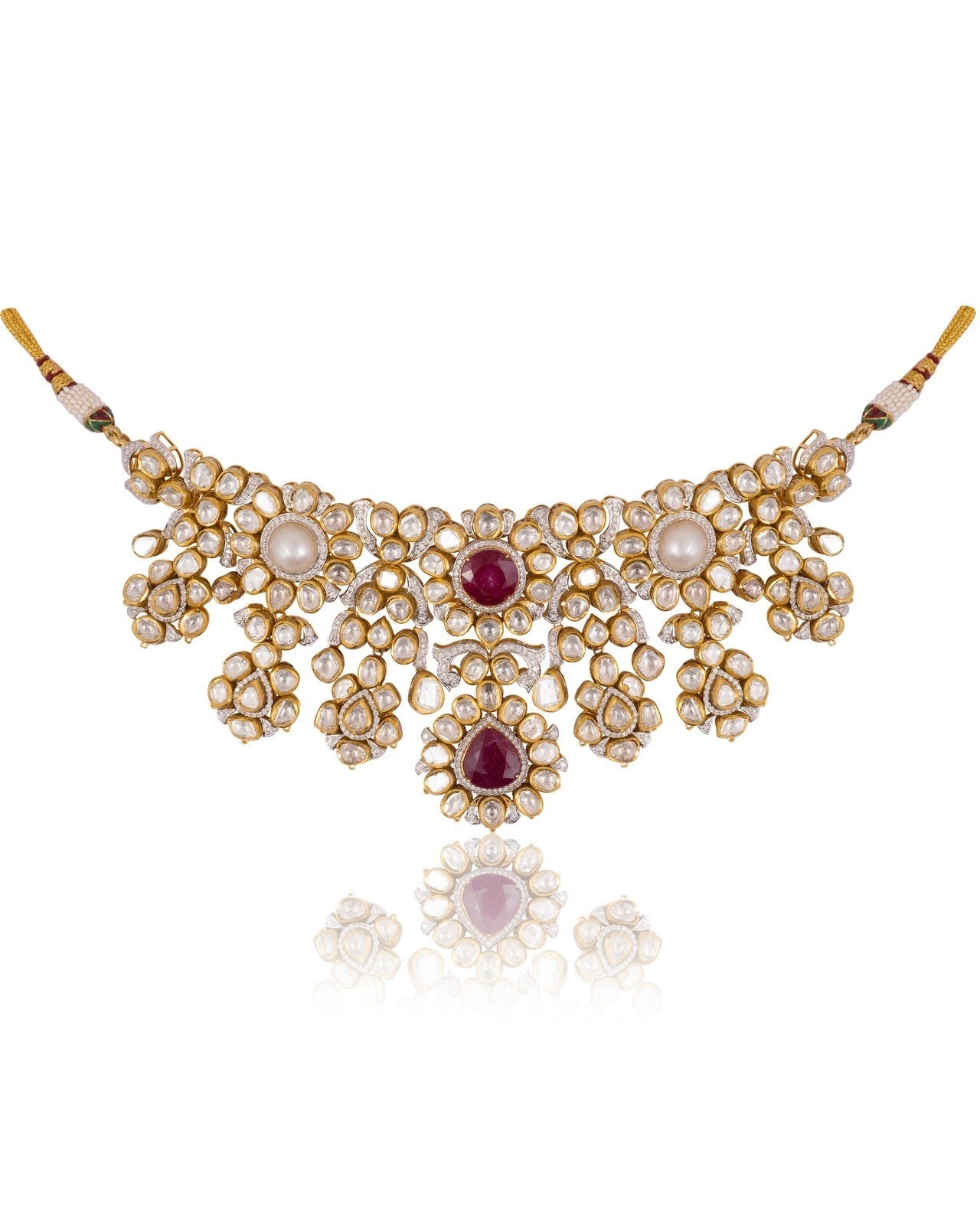 Flora Polki And Diamond Necklaces