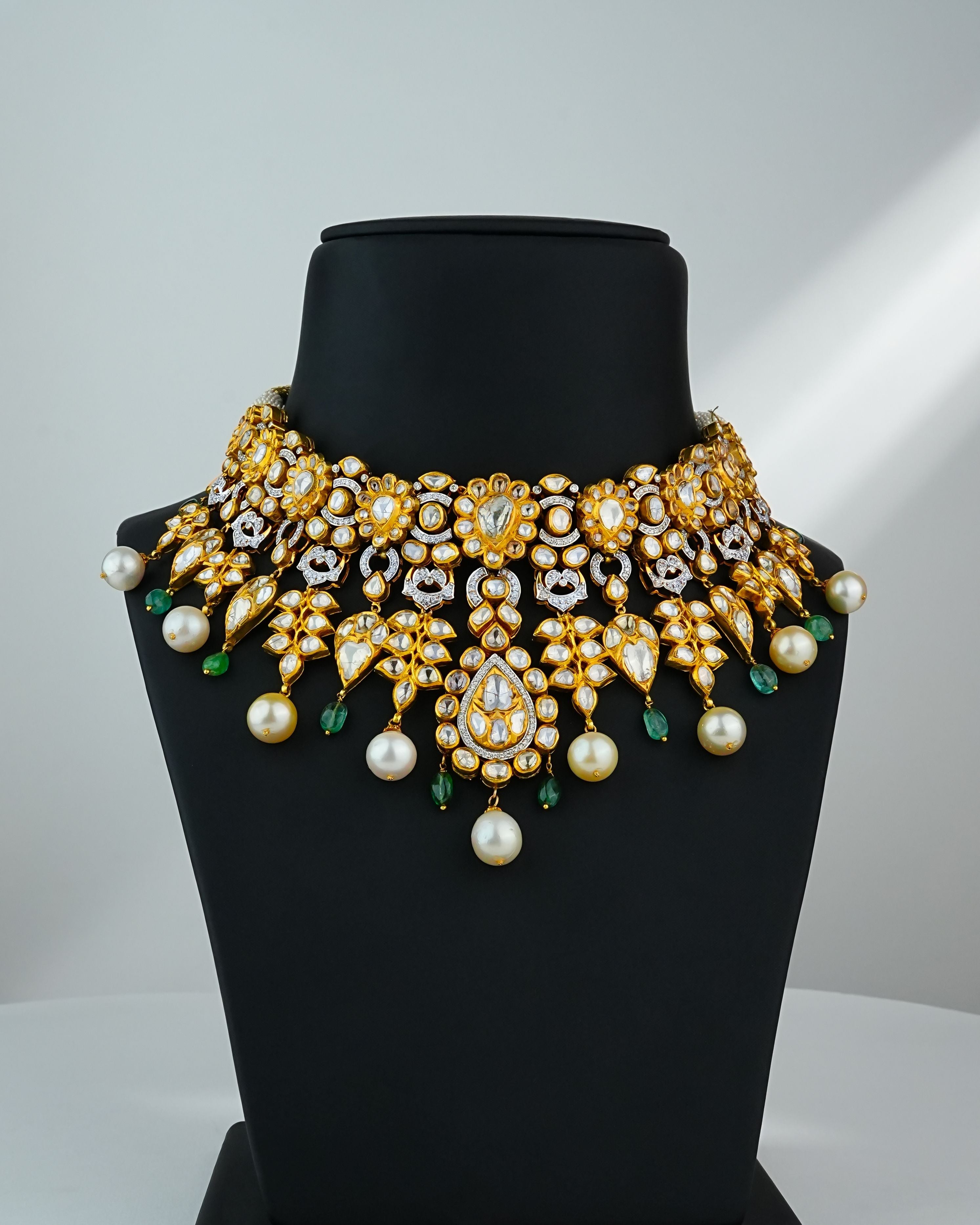 Shiza Polki And Diamond Long Necklace